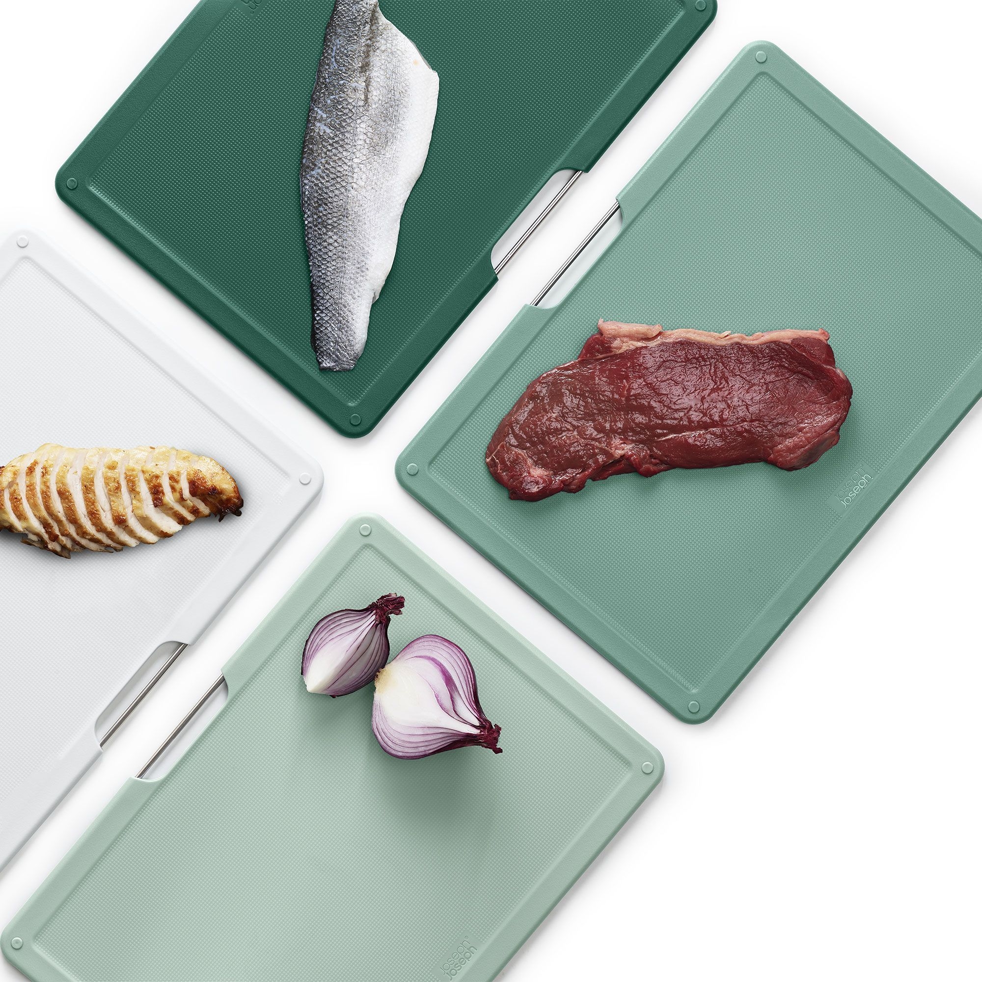 Joseph Joseph - Folio™ 4-Piece Cutting Board Set - sage