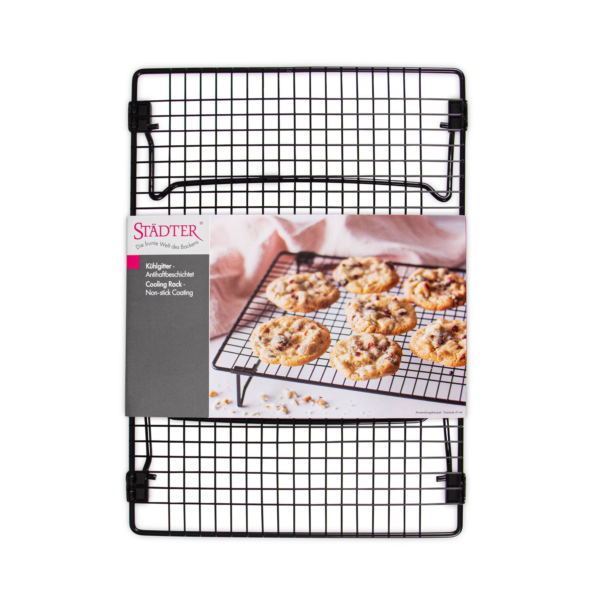 Rectangular Städter cooling rack with feet, non-stick