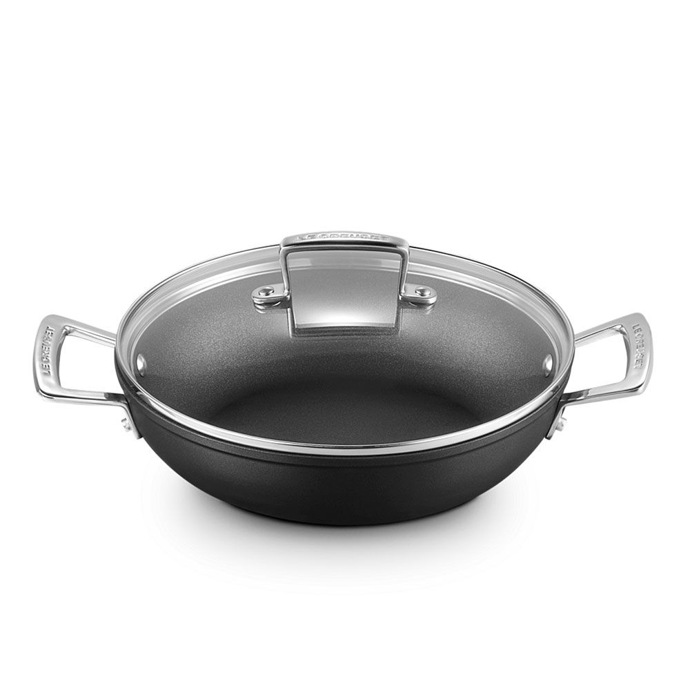 Le Creuset - Aluminium Profipfanne mit Glasdeckel - Antihaft