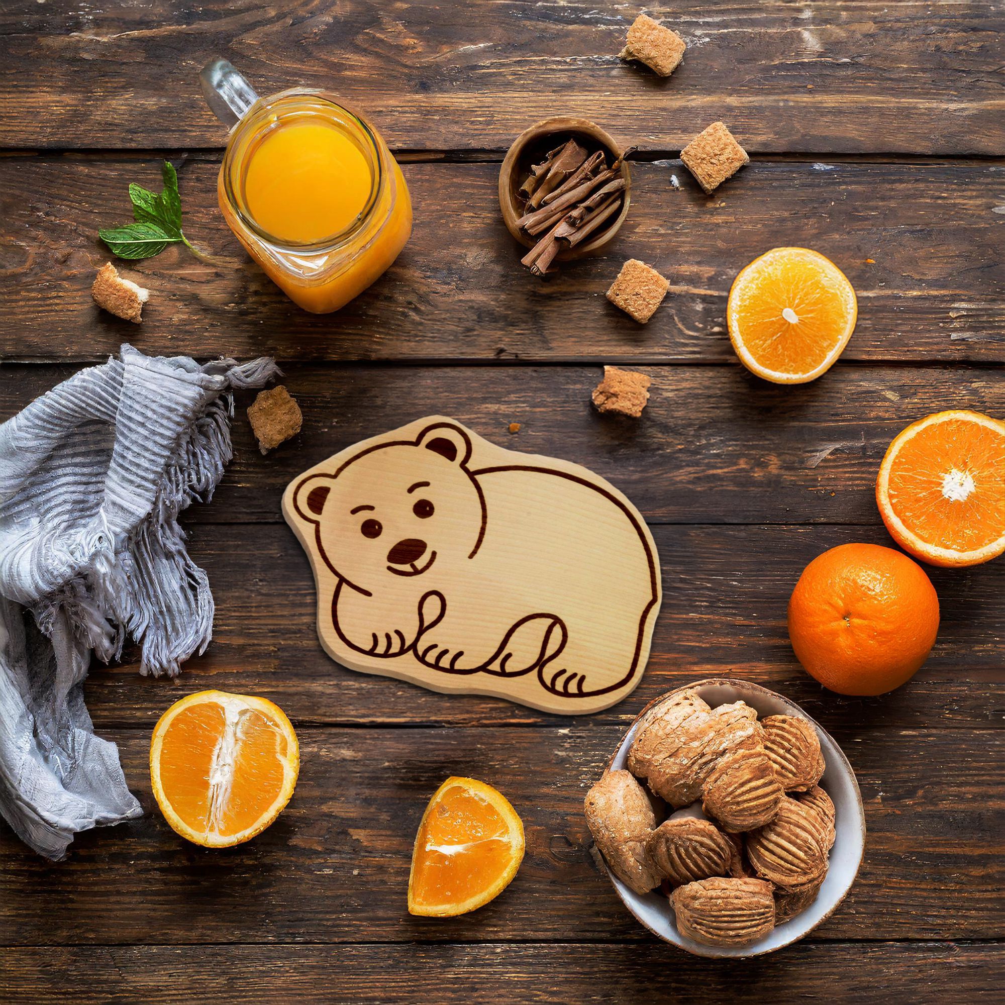 Culinaris - Breakfast board - maple wood - bear