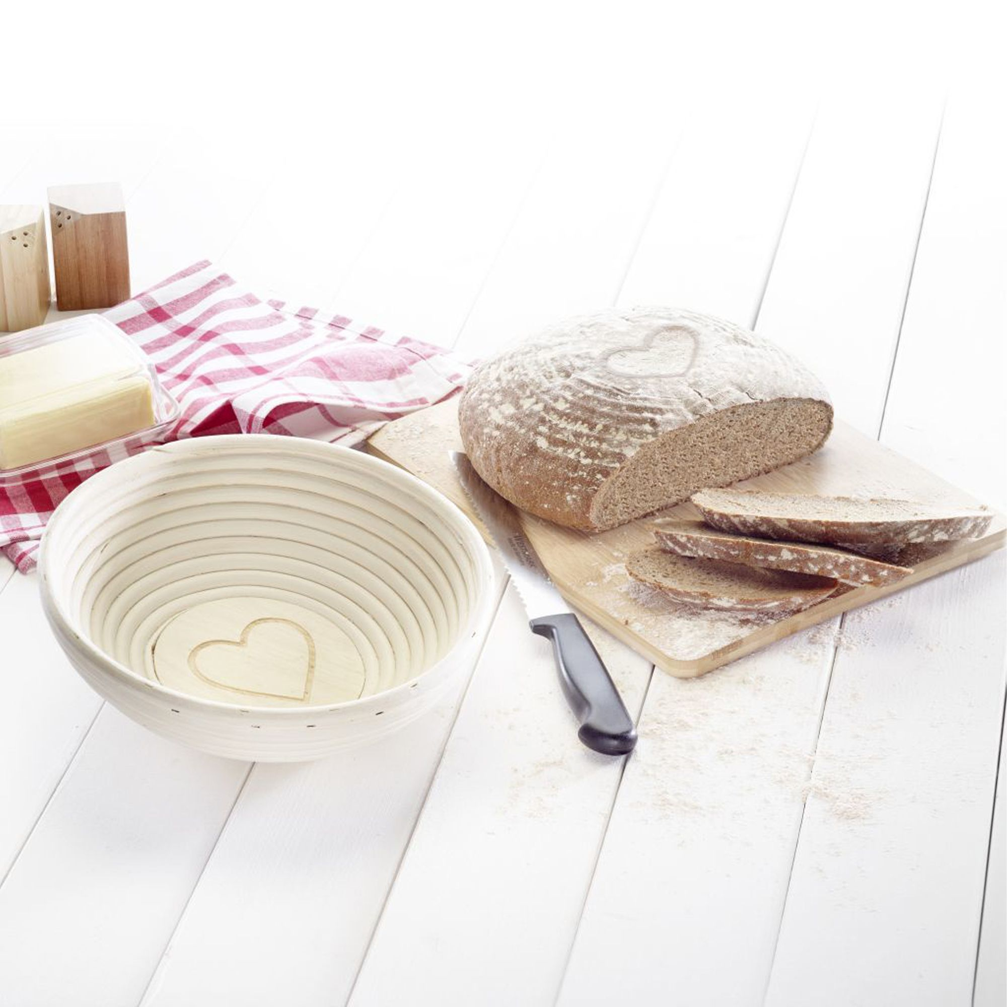 Westmark set of proofing baskets round with heart - Ø 24.5 x 8.5 cm