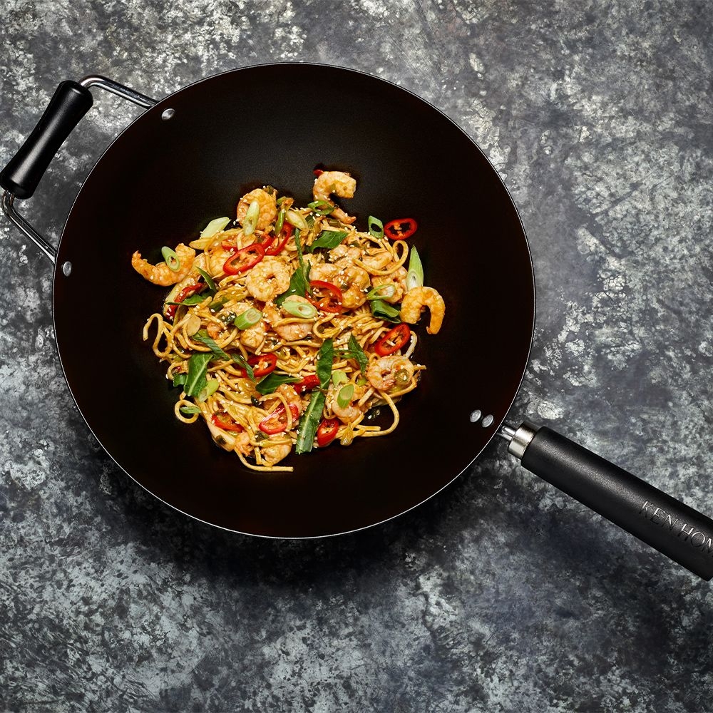 KEN HOM - Antihaft Karbon Stahl Wok in 4 Größen