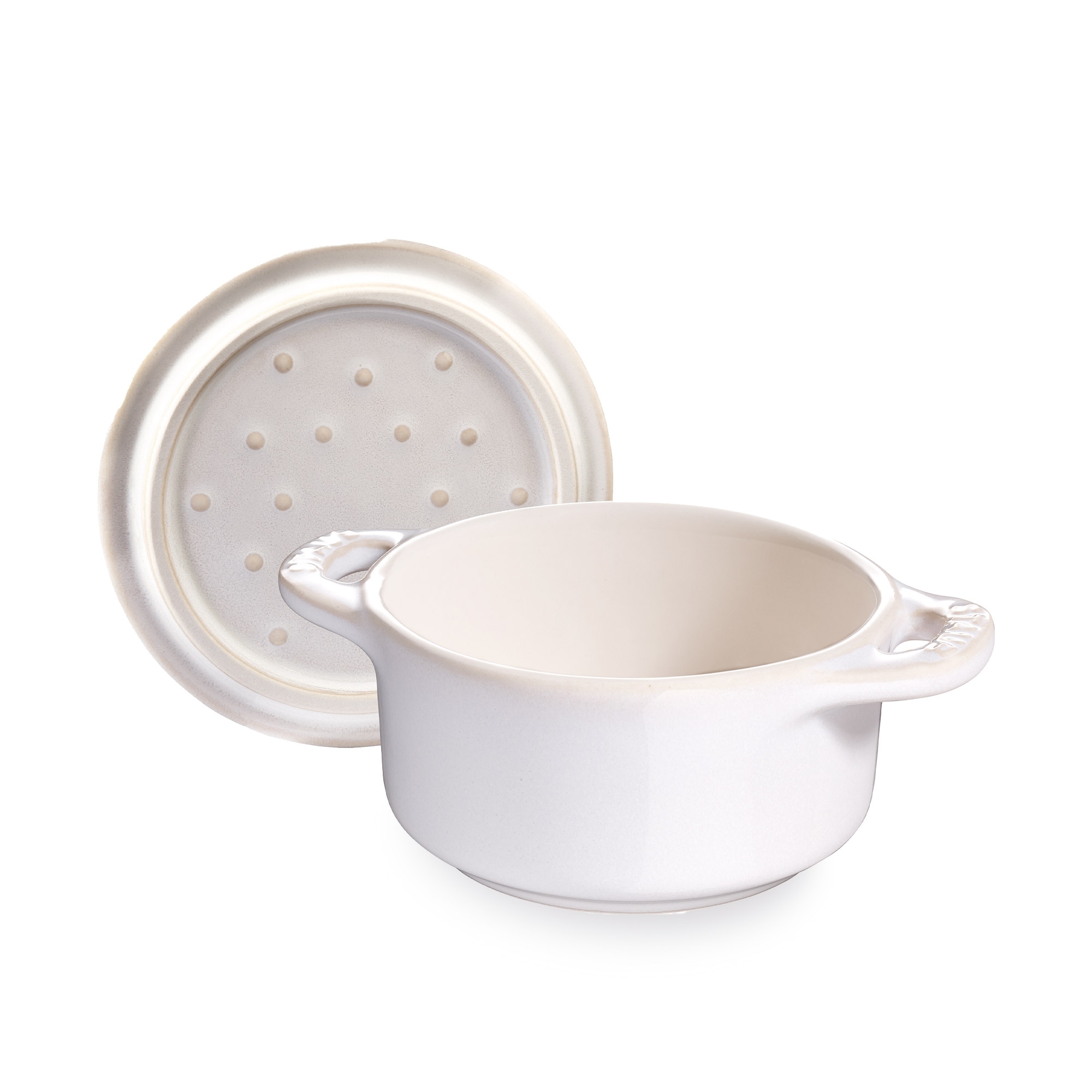 STAUB - Mini Cocotte | rund | 10 cm | elfenbein-weiß