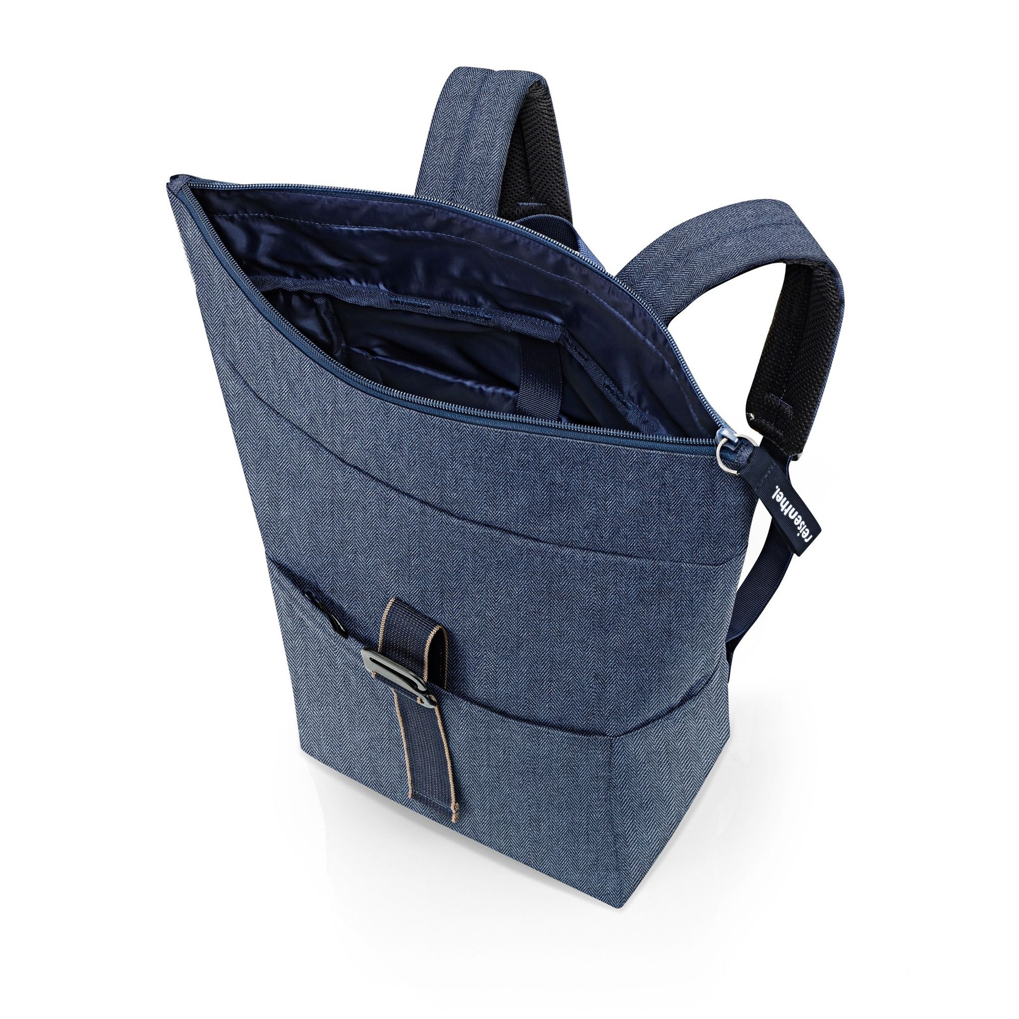 reisenthel - rolltop backpack - herringbone dark blue