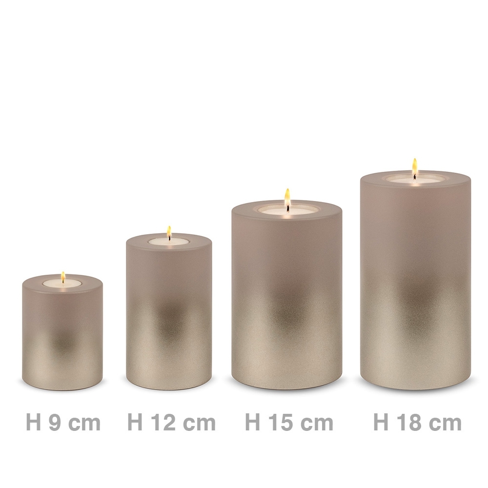 Qult Farluce Trend - Teelichthalter in Kerzenform - LEVI - Levi Taupe / Cream Gold Qult Farluce Trend - Teelichthalter in Kerzenform - LEVI - Levi Taupe / Cream Gold