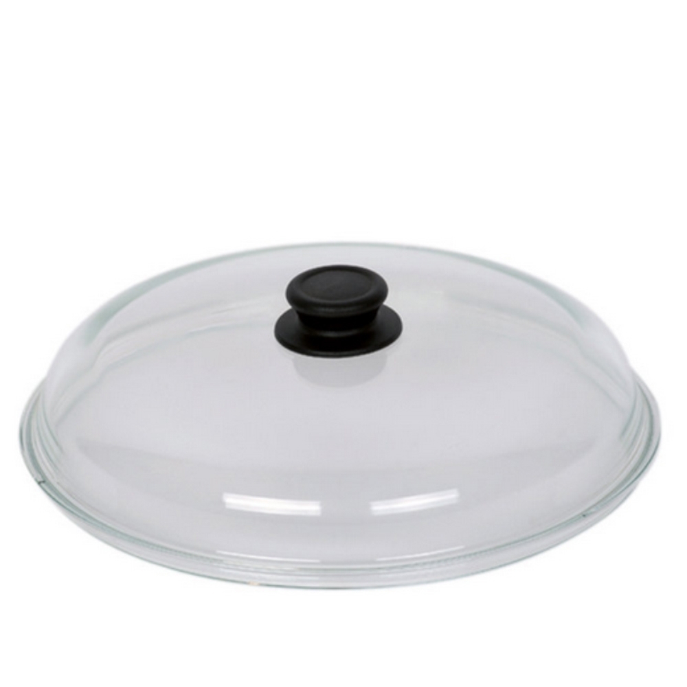 Riess - Glass lid high 28 cm with bakelite button Riess - Glass lid high 28 cm with bakelite button