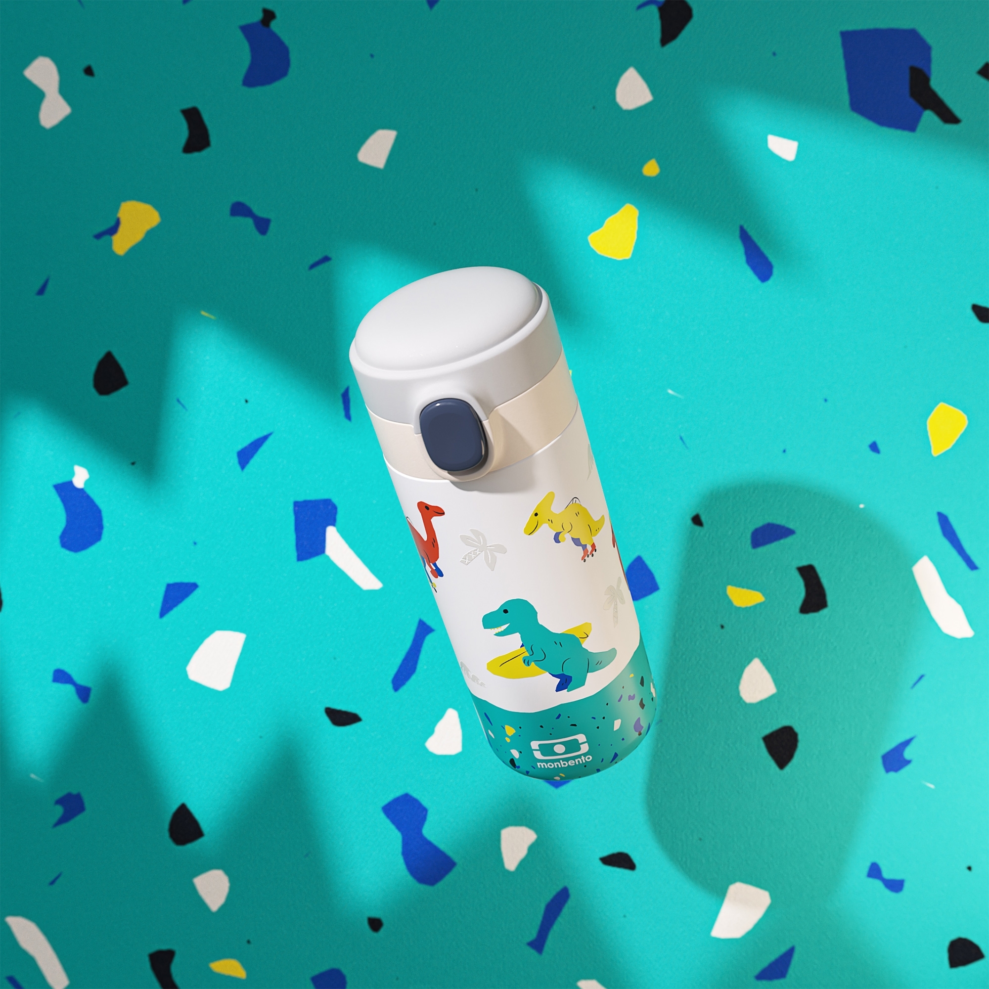 monbento - MB Pop blau Dino - kompakte isotherme Flasche monbento - MB Pop blau Dino - kompakte isotherme Flasche