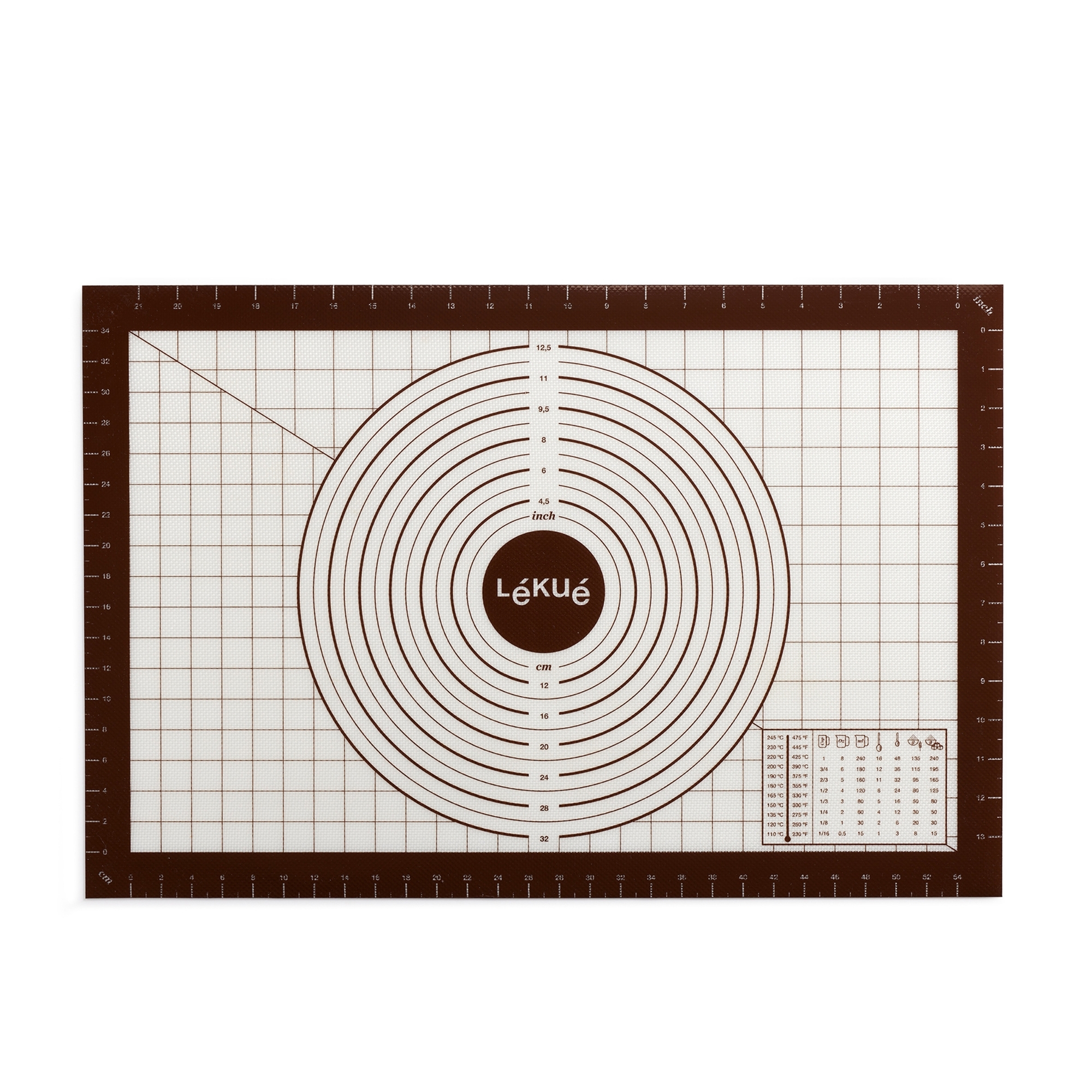 Lékué - Non-stick Pastry Mat - brown 60 x 40 cm