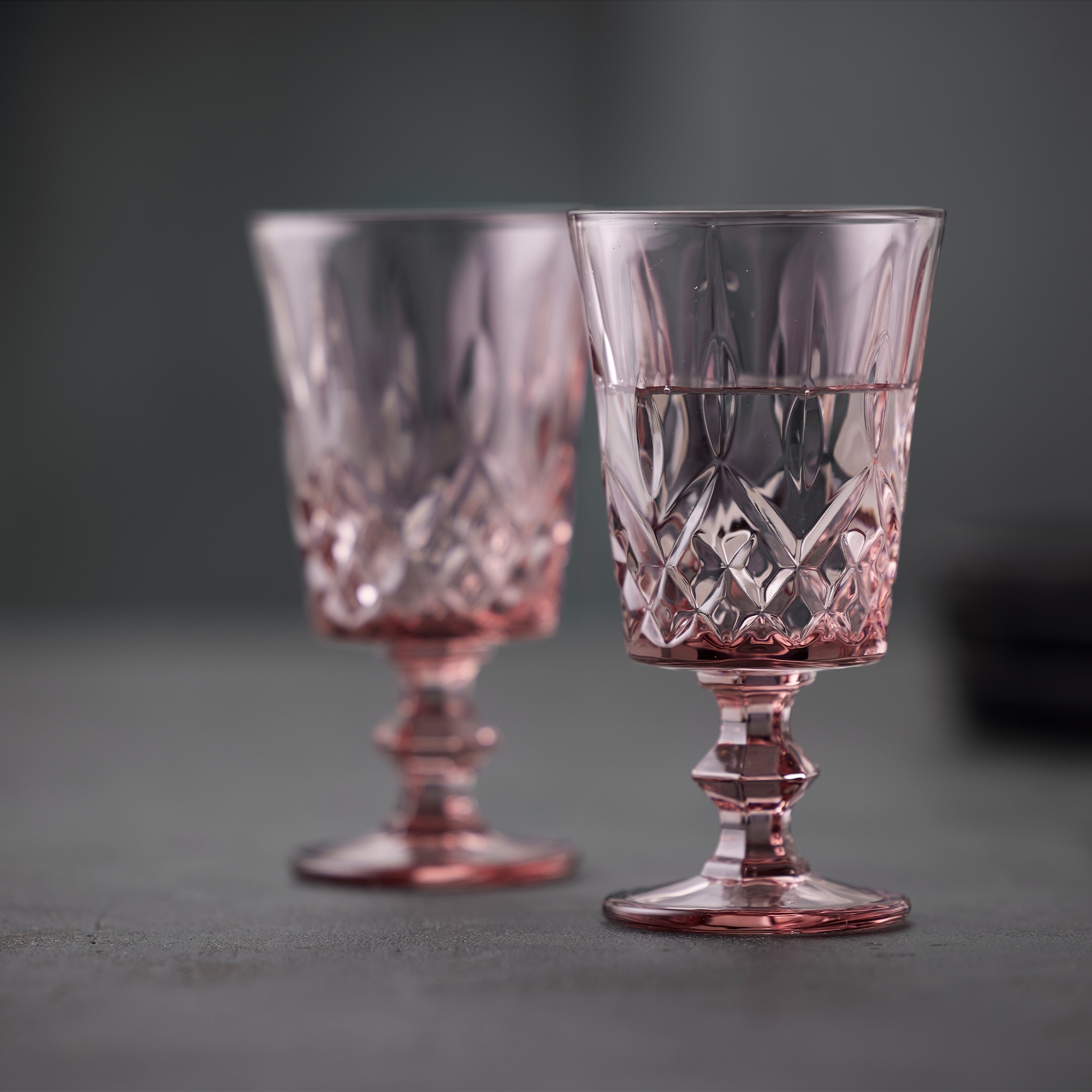 Lyngby glass -Sorrento - Wine glass - Pink - 4 pcs.