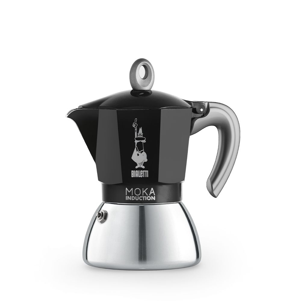 Bialetti - Espressokocher Moka Induktion, 6 Tassen - schwarz