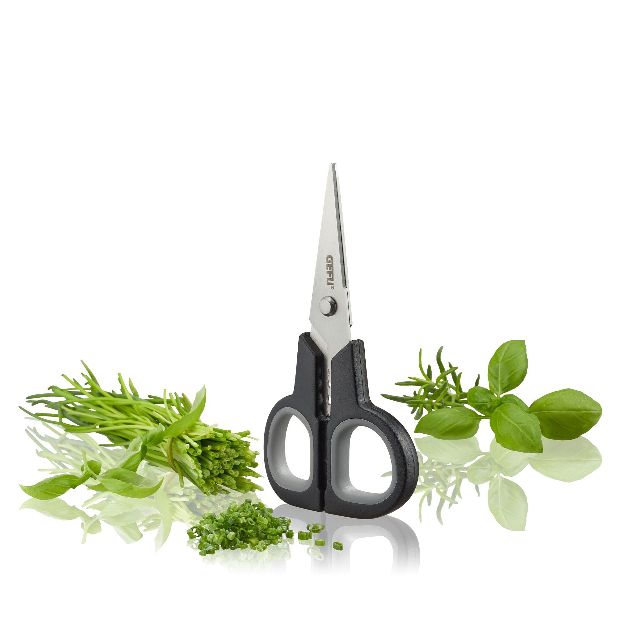 Gefu - herb pot raspberry red + herb scissors BOTANICO