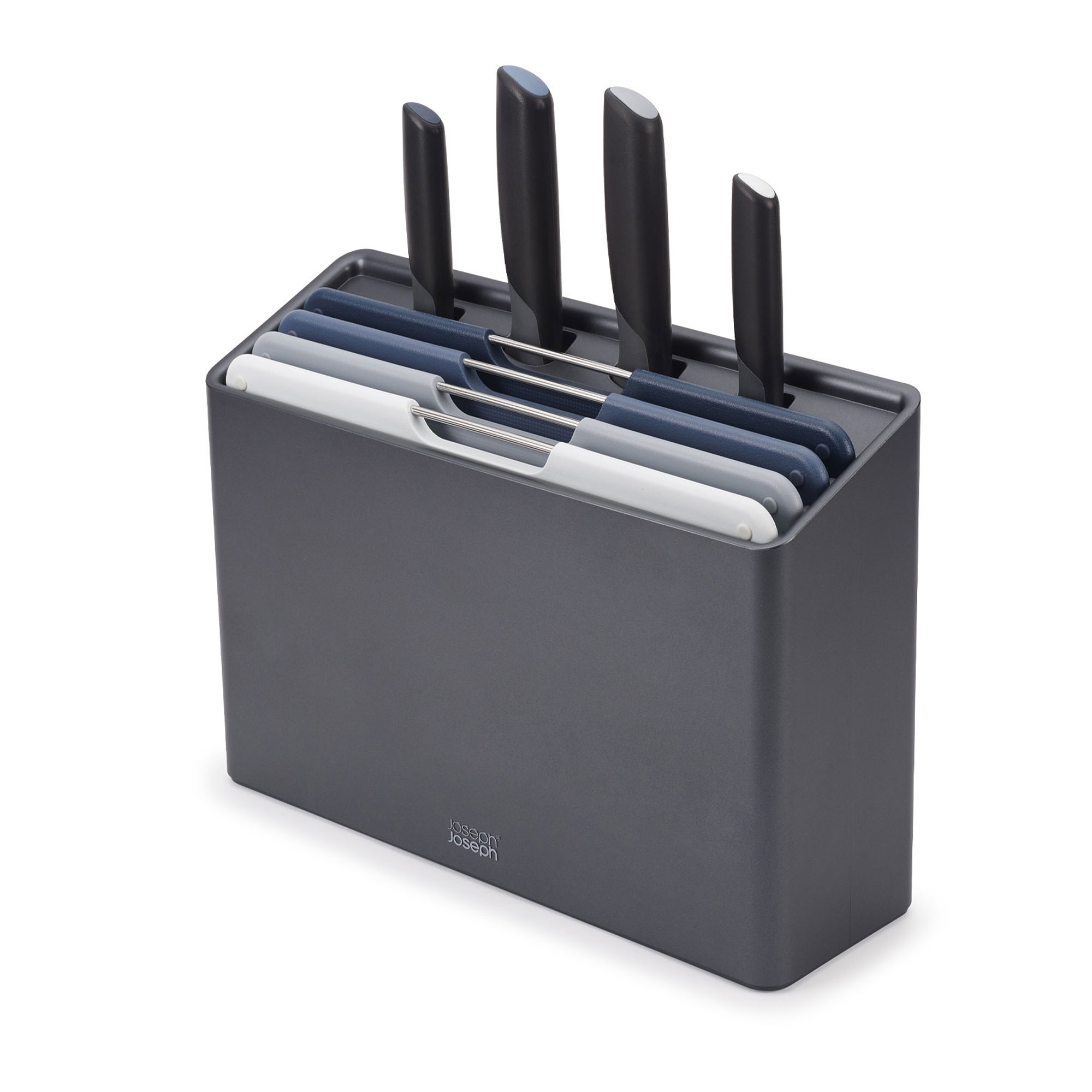 Joseph Joseph - Folio™ Plus 8-teiliges Messer- und Schneidebrett-Set - Graphit