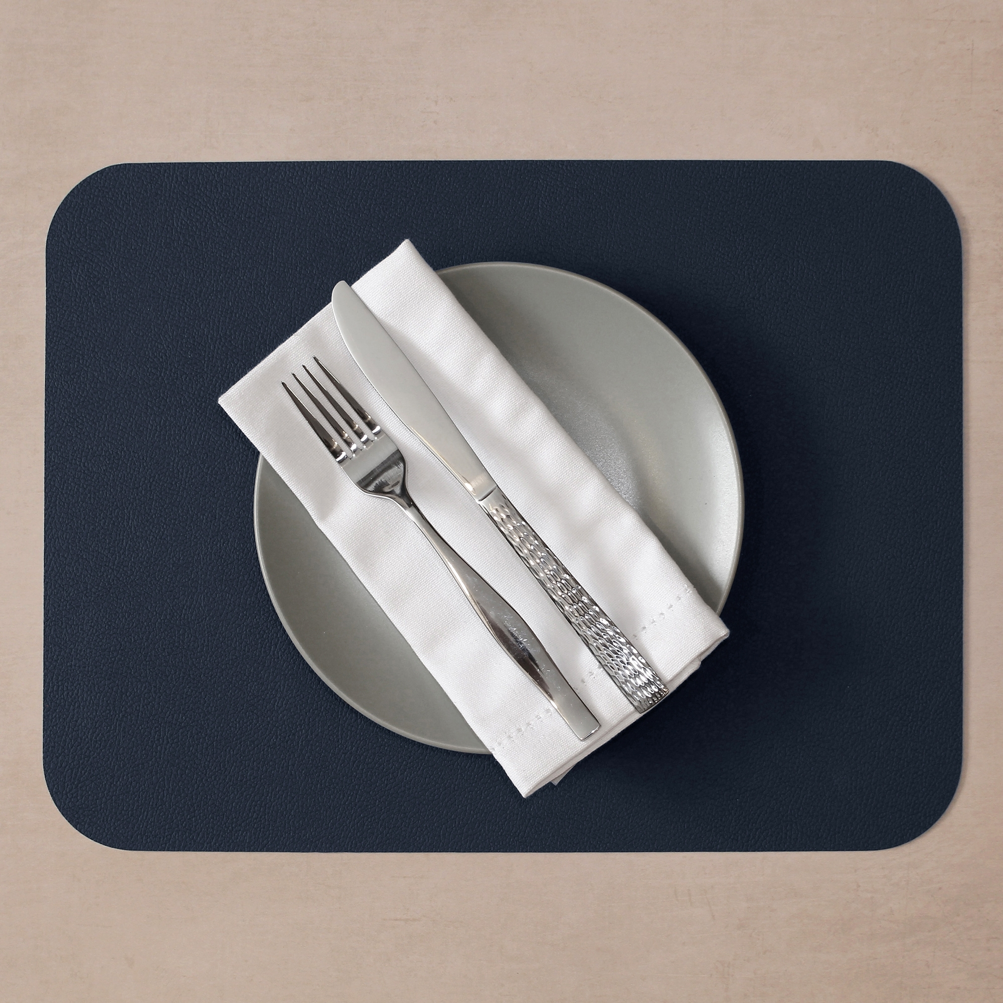 Freeform - FLEXIMATS - Placemat - Set of 2 - 46 x 33 cm - Navy/Grey