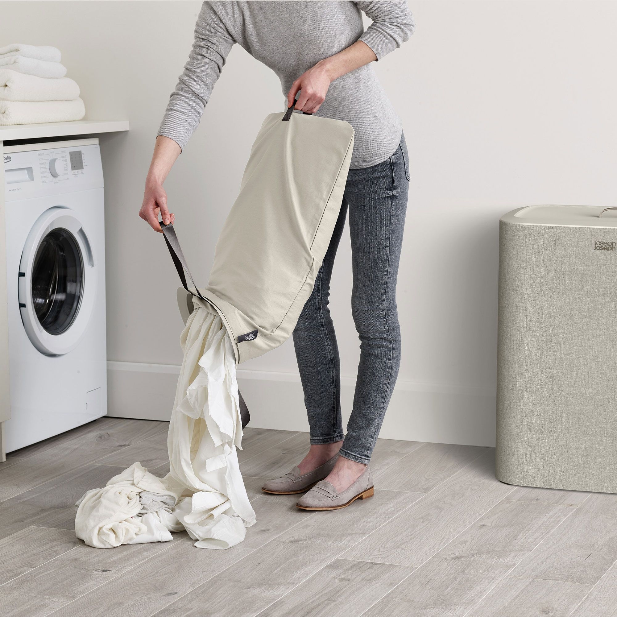 Joseph Joseph - Tota Trio 90L Wäsche-Trennkorb - ecru Joseph Joseph - Tota Trio 90L Wäsche-Trennkorb - ecru