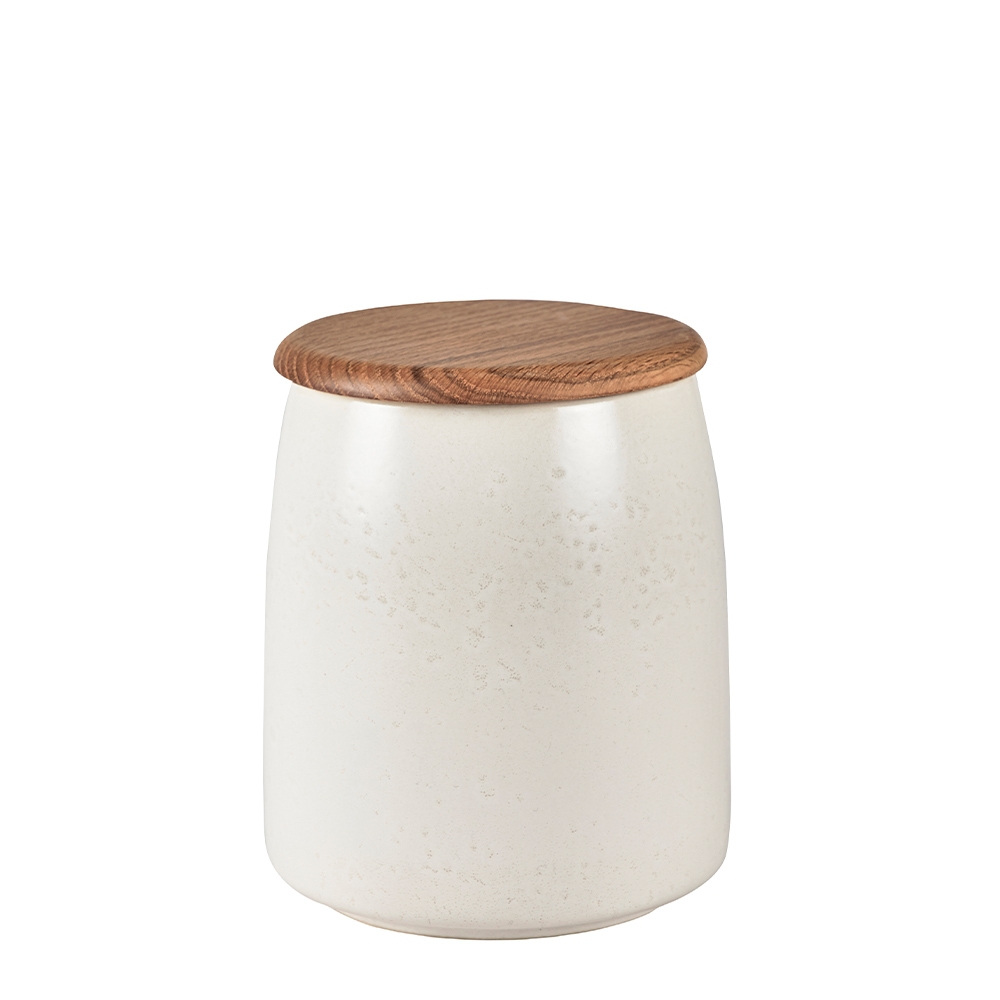 Bitz - Jar with lid - 16.5cm - matt cream