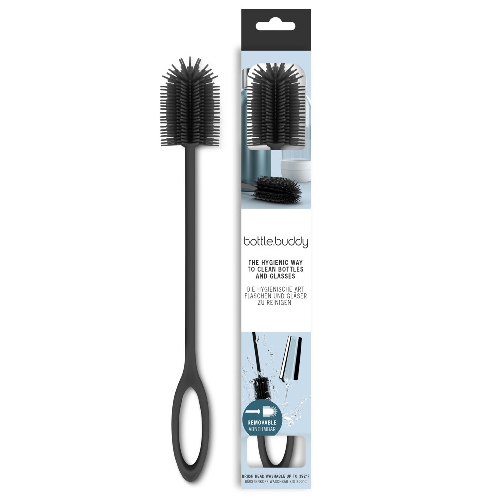Brainstream - bottle.buddy Flaschenreiniger Silikonbürste | grau