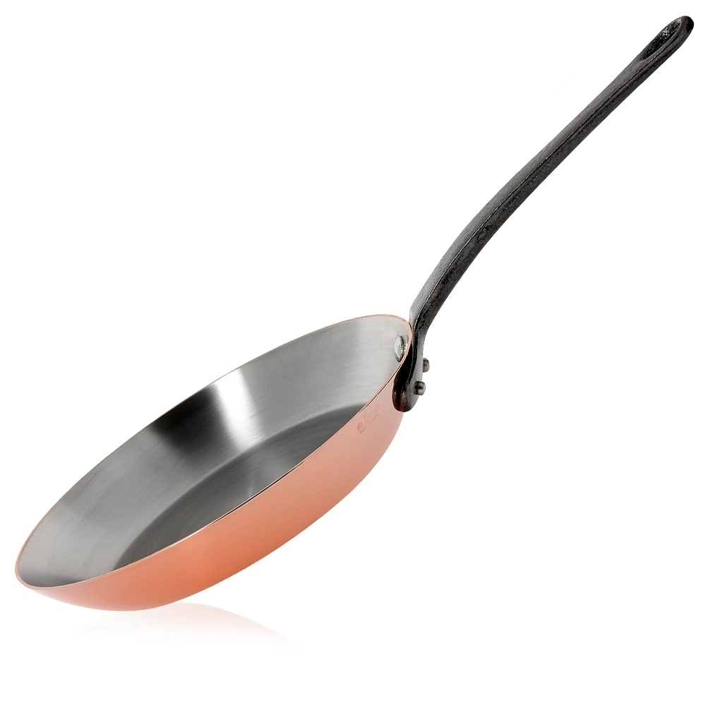 de Buyer - Round Fry Pan with cast iron handle de Buyer - Round Fry Pan with cast iron handle