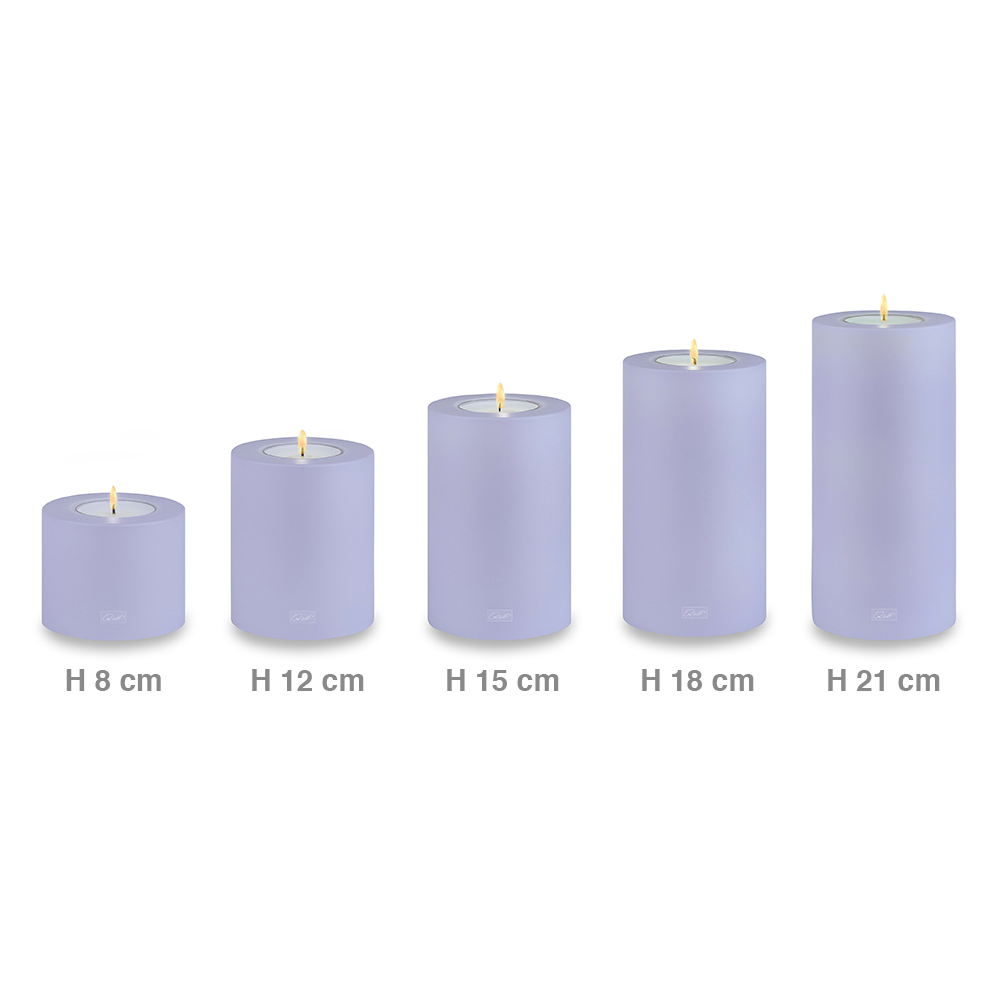 Qult Farluce Trend - Teelichthalter in Kerzenform - Lavender