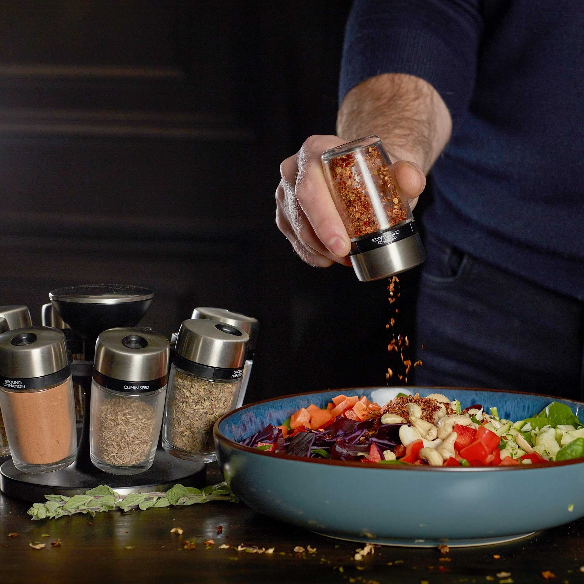 COLE & MASON - Cambridge Herb and Spice Carousel | 8 Jars