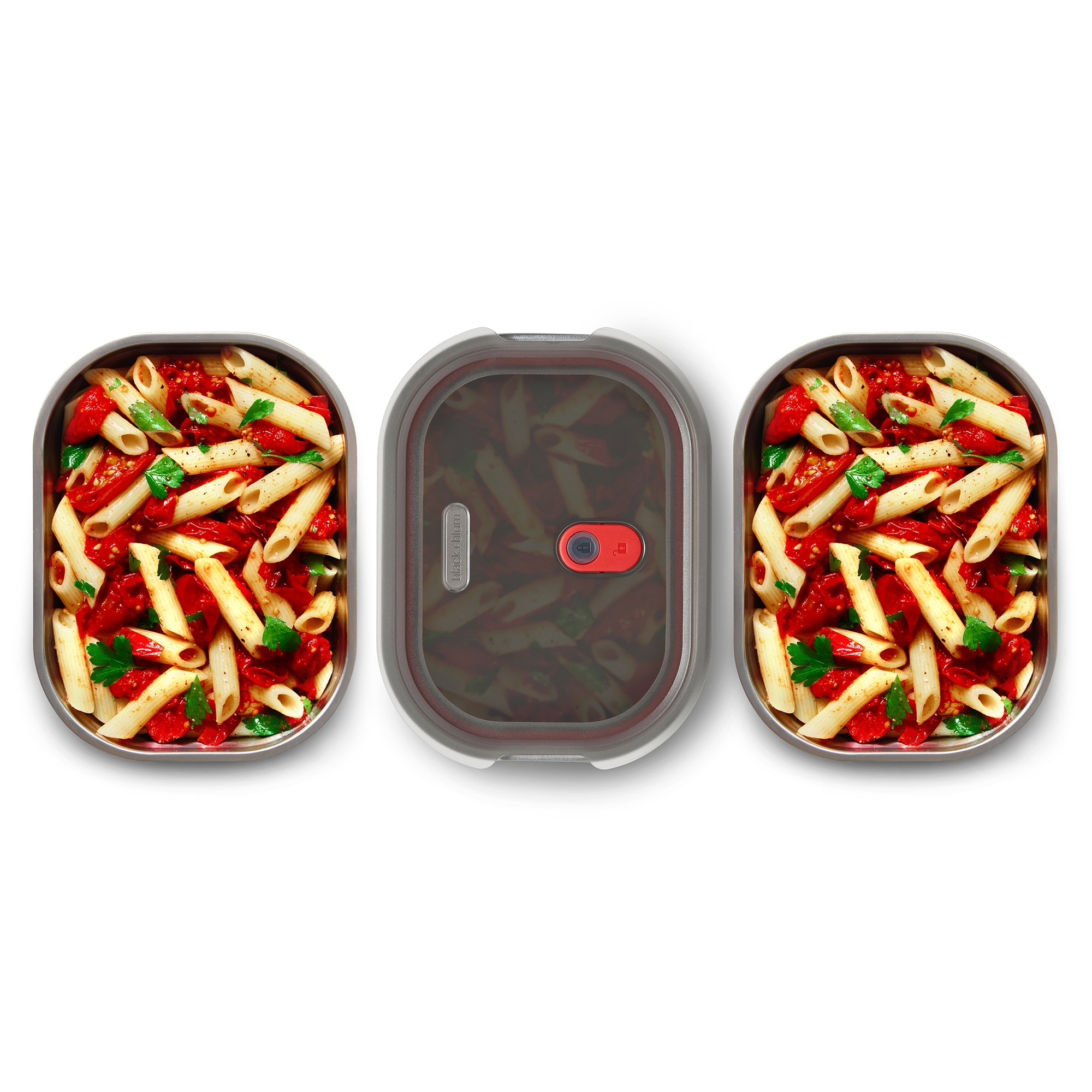 black+blum - Multifunctional Box Mixed Set of 3 Medium - grey/red