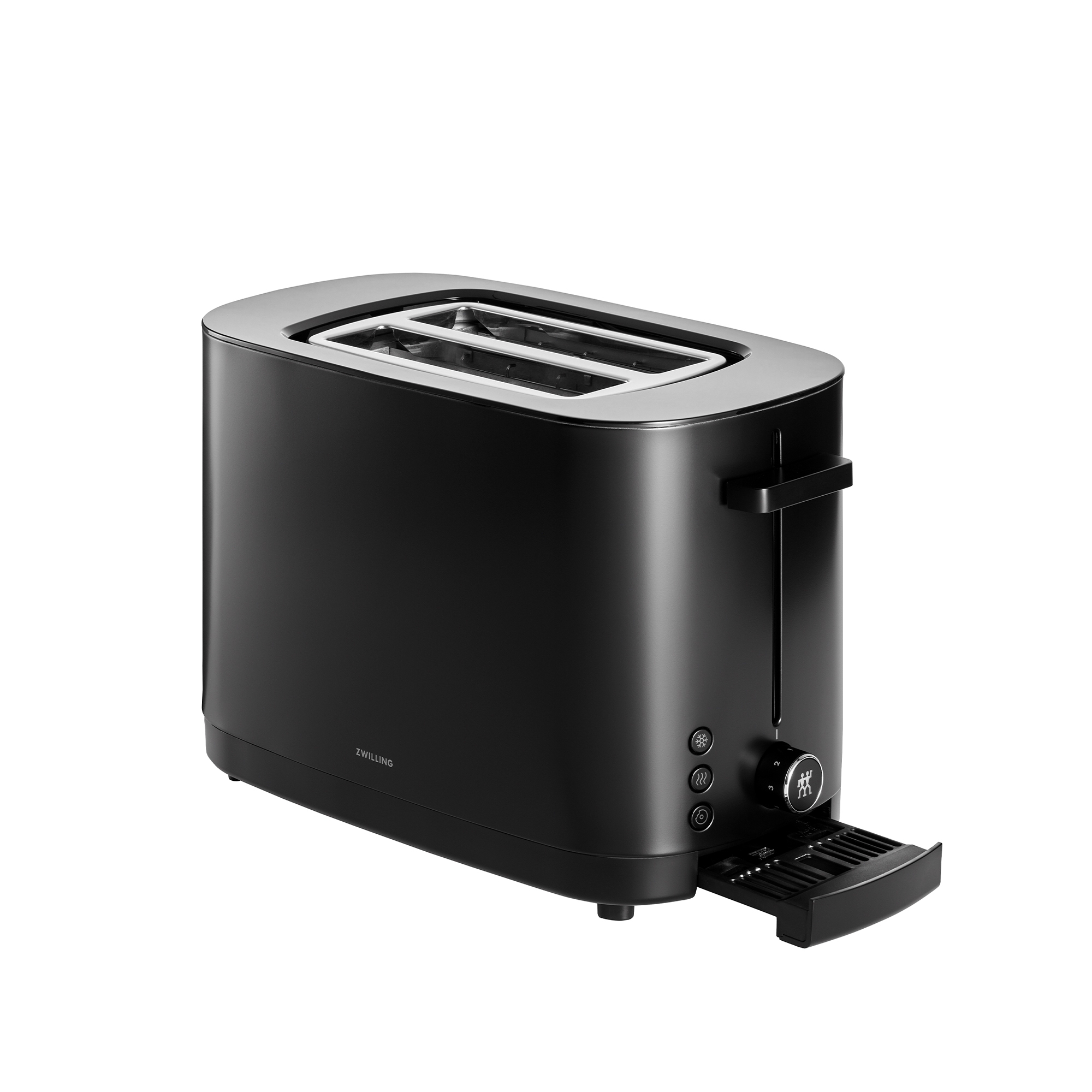 ZWILLING - Toaster mit Brötchenaufsatz | ENFINIGY | 2 Schlitze kurz | Schwarz