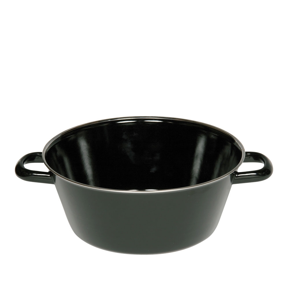Riess CLASSIC - Black Enamel - Lard Pan Half-deep