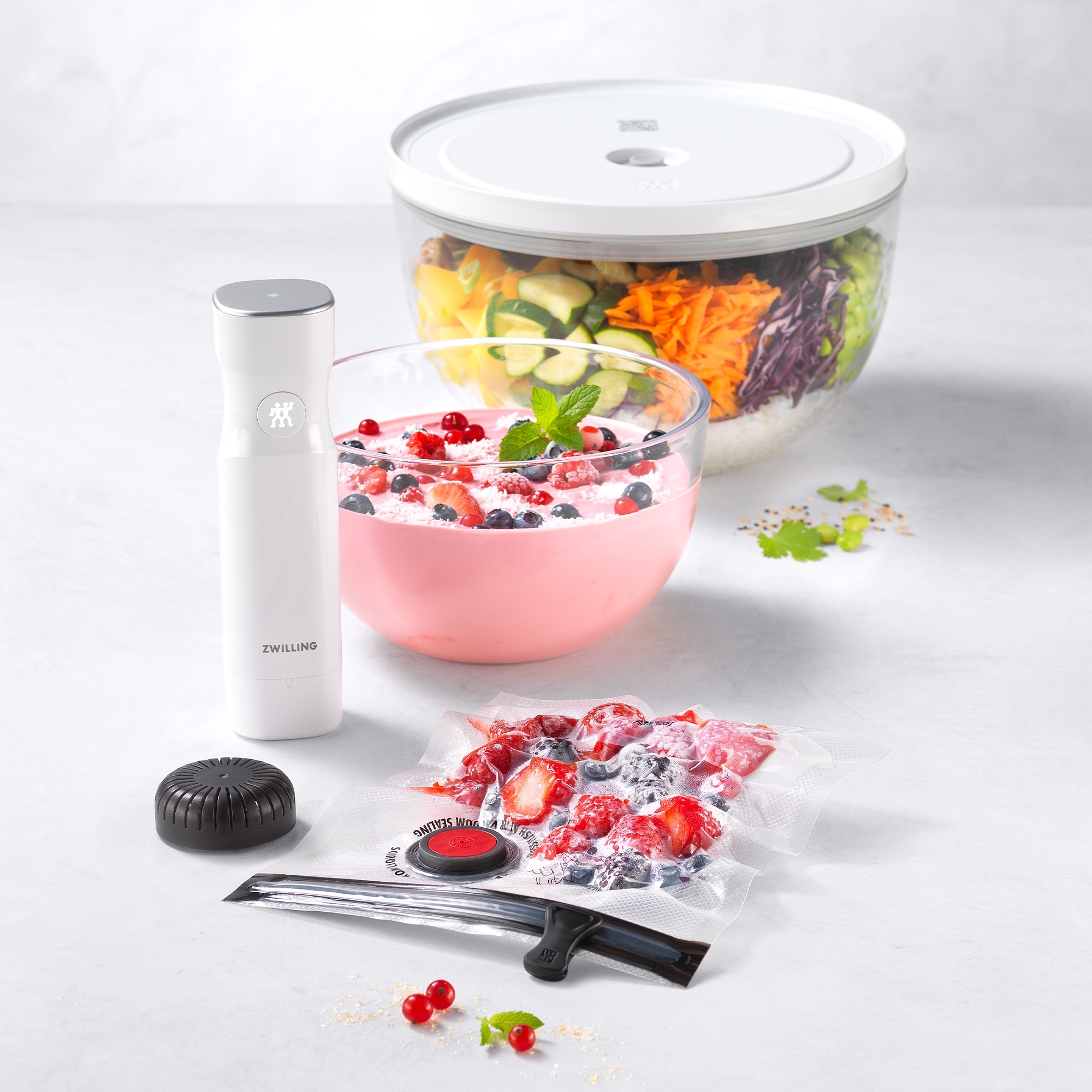 ZWILLING - Vakuum Starter Set / M/L | FRESH & SAVE | 9-tlg. | Borosilikatglas