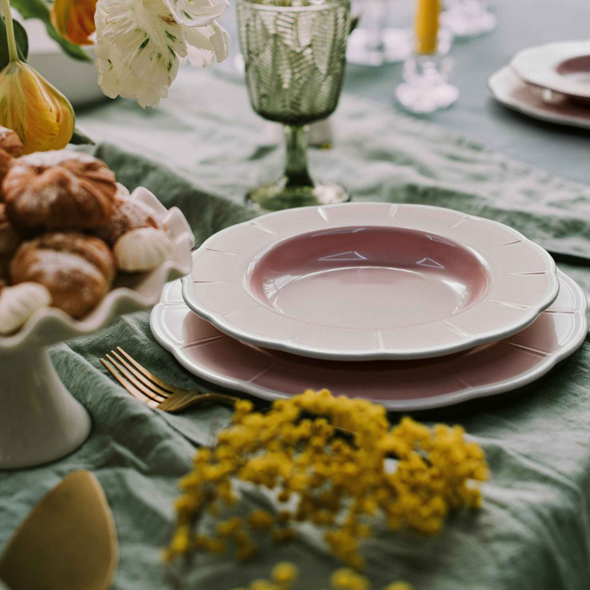 Guzzini - Dessert plate 'FLORA' - Dusty Green
