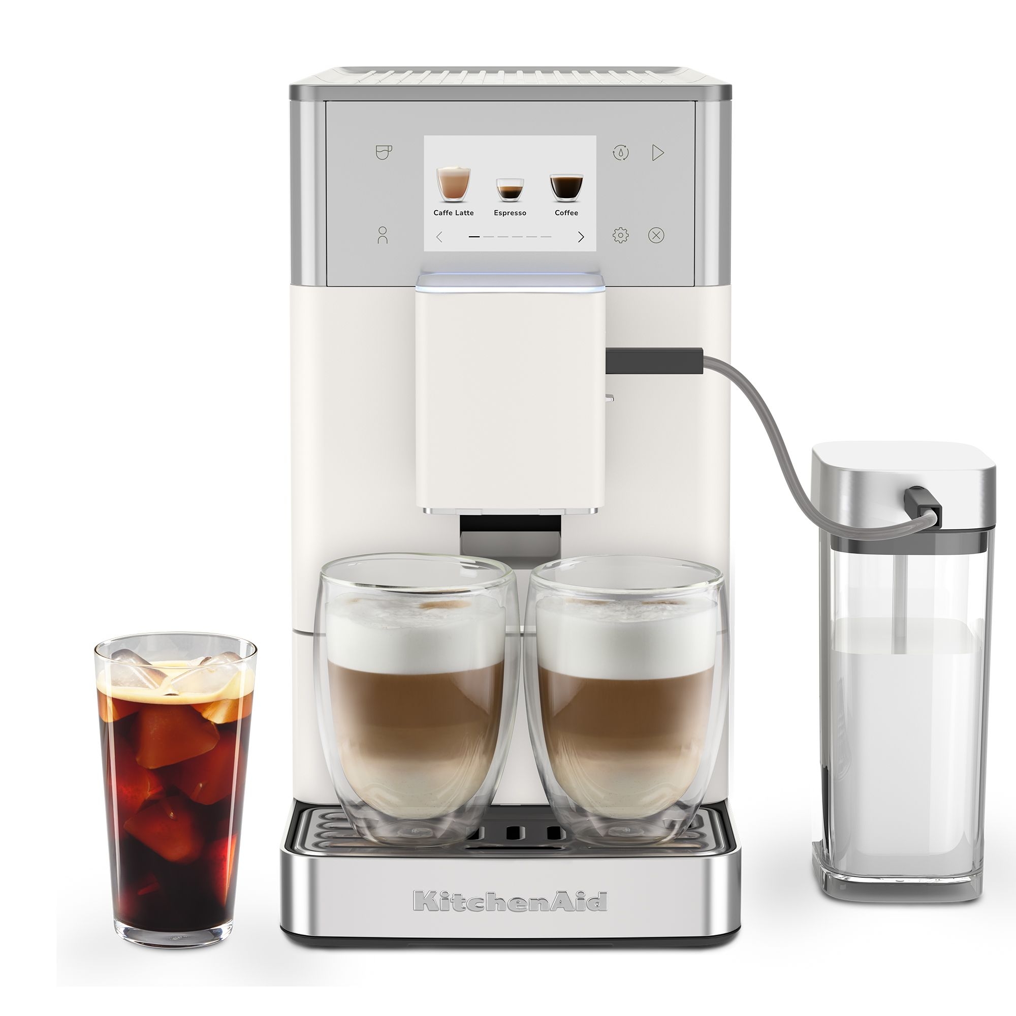 KitchenAid - Kaffeevollautomat KF4 mit Iced Coffee-Funktion - Porcelain white