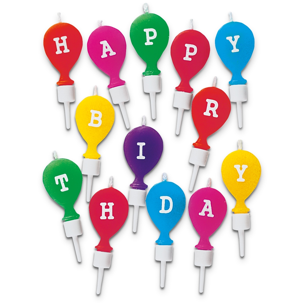Städter - Kerze Happy Birthday mit Halter - 2 x 5 cm - 13-teiliges Set Städter - Kerze Happy Birthday mit Halter - 2 x 5 cm - 13-teiliges Set