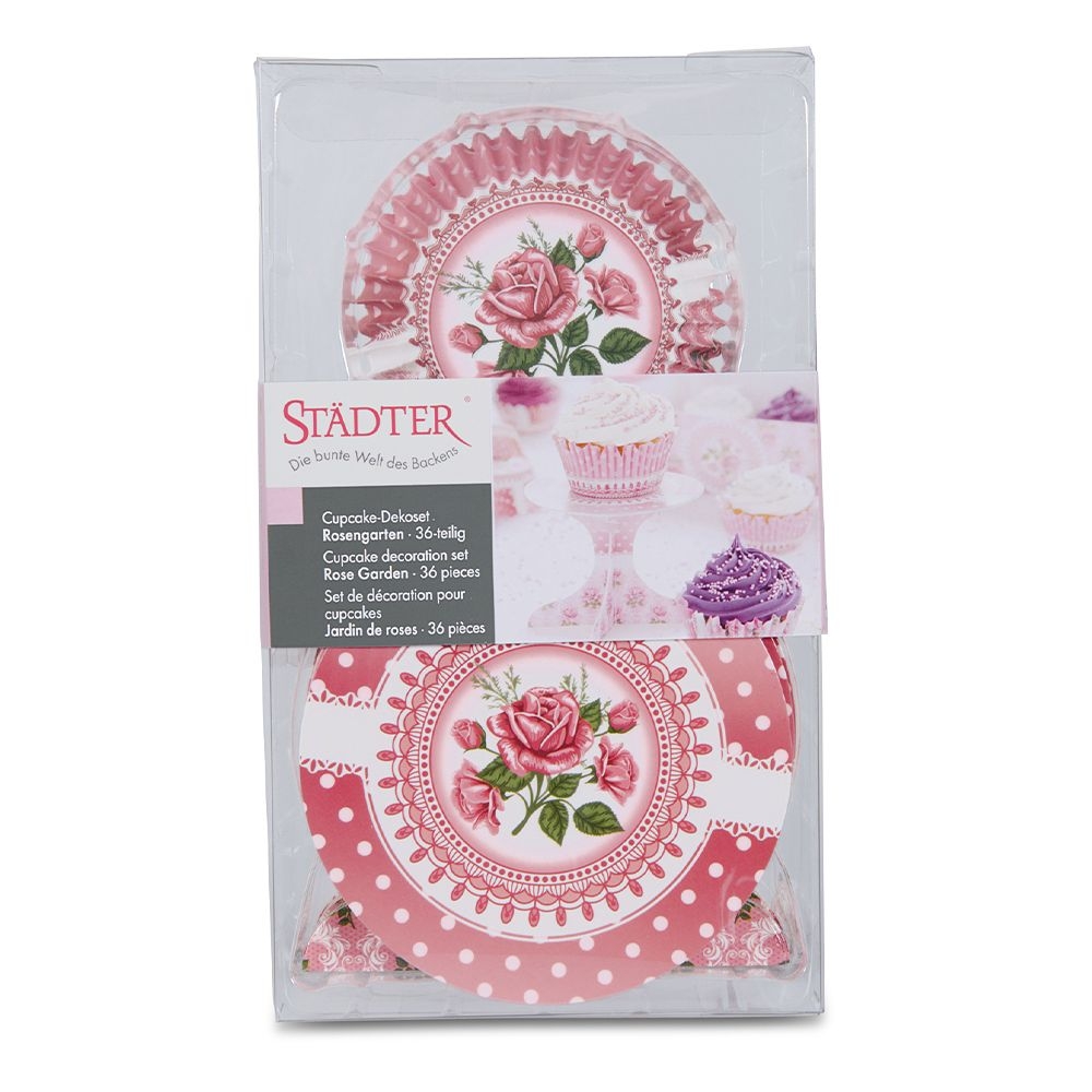 Städter - Cupcake decoration - 10 x 9 cm - set, 36 pieces - different designs