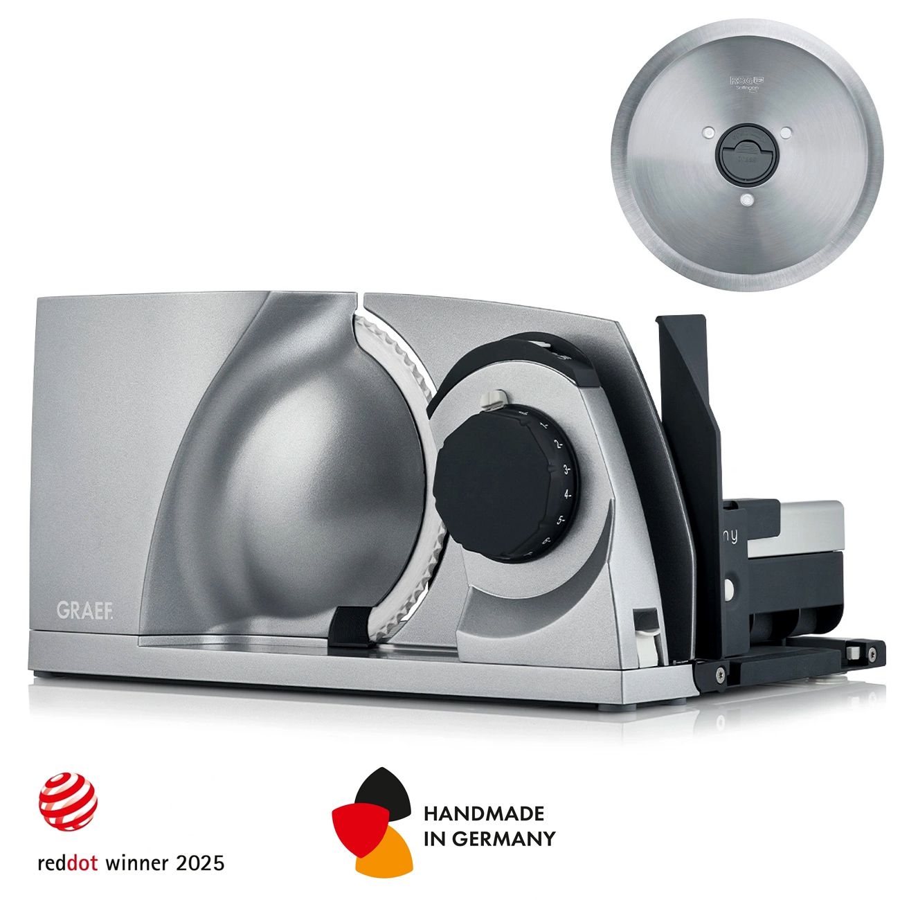 Graef - Klappbarer Allesschneider MYtiny TWIN | Silber