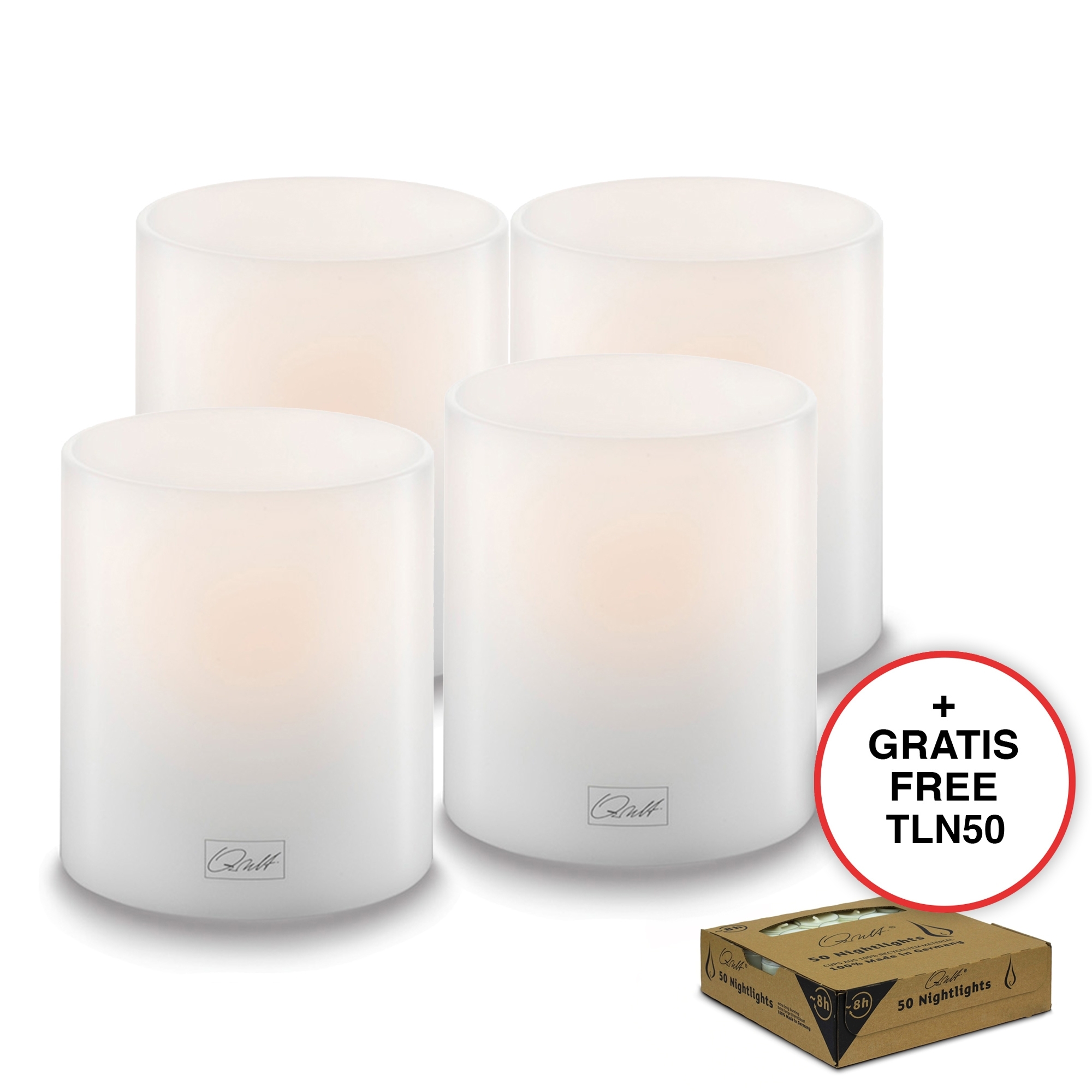 Qult Farluce Inside - Tealight Candle Holder - Ø 8 cm H 9 cm - set of 4