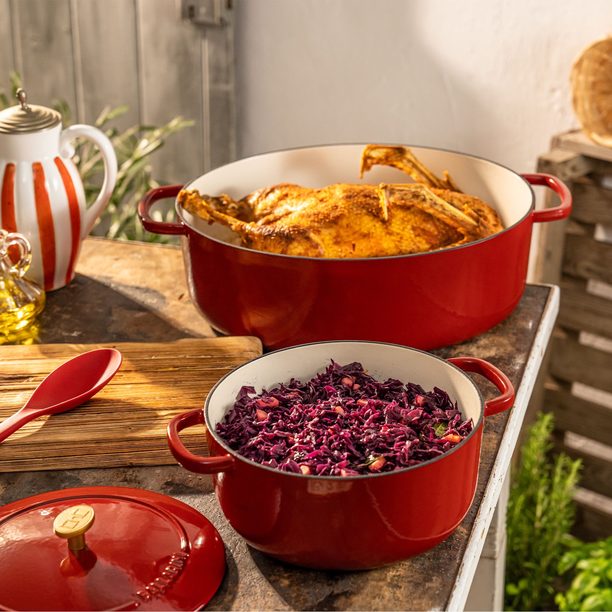 BALLARINI - Cocotte | Bellamonte | 37 cm | oval | Rot