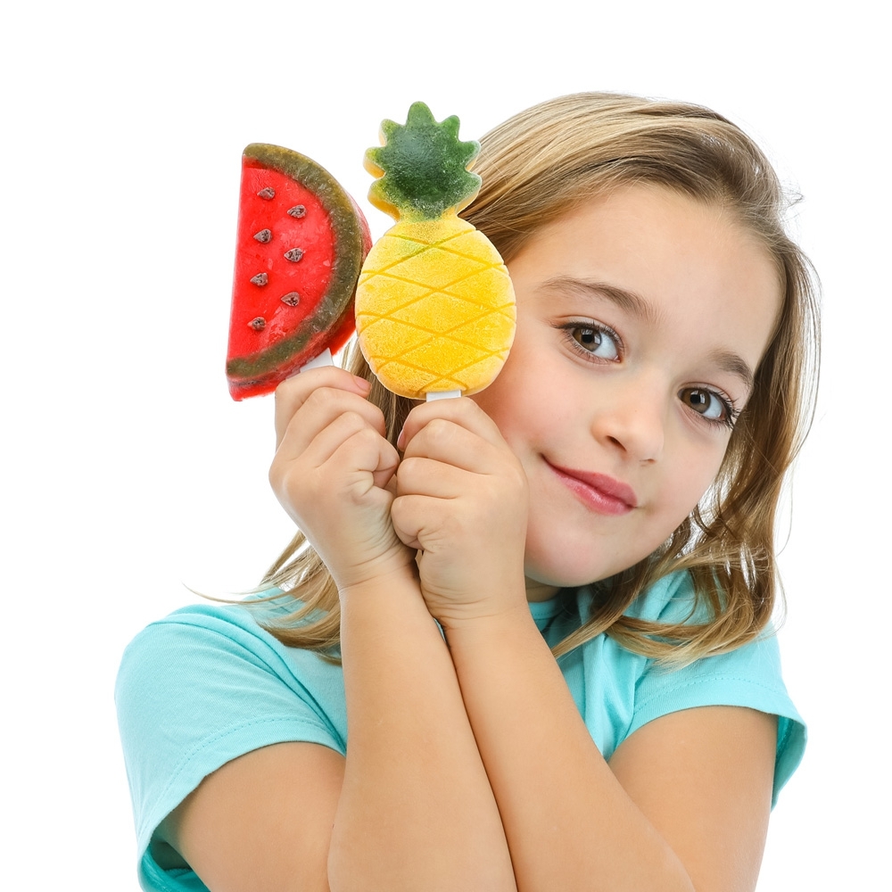 Lékué - Eisformen, 4er-Set - Melone & Ananas