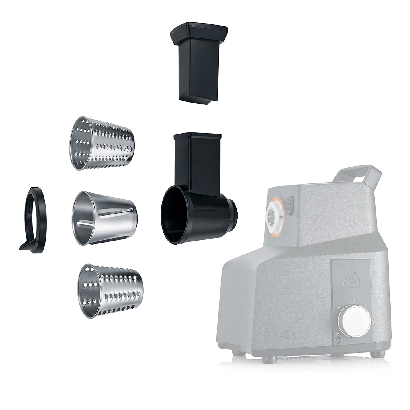 Graef drum grater attachment with three drums