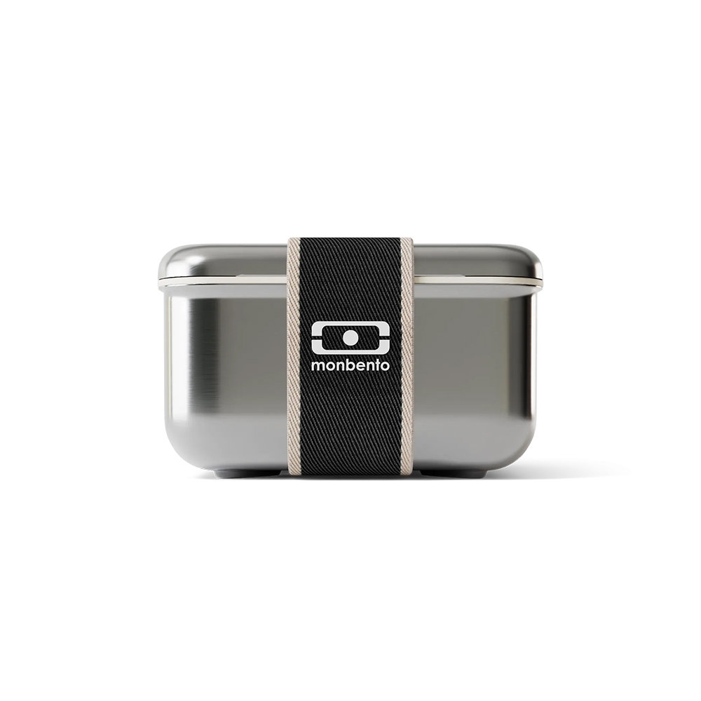 monbento - Sense L stainless steel lunch box, onyx black
