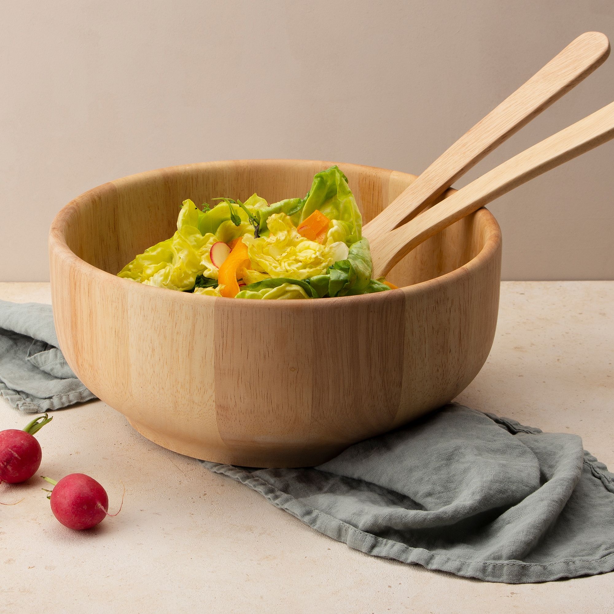 Continenta - Schüssel aus Gummibaumholz 29 cm