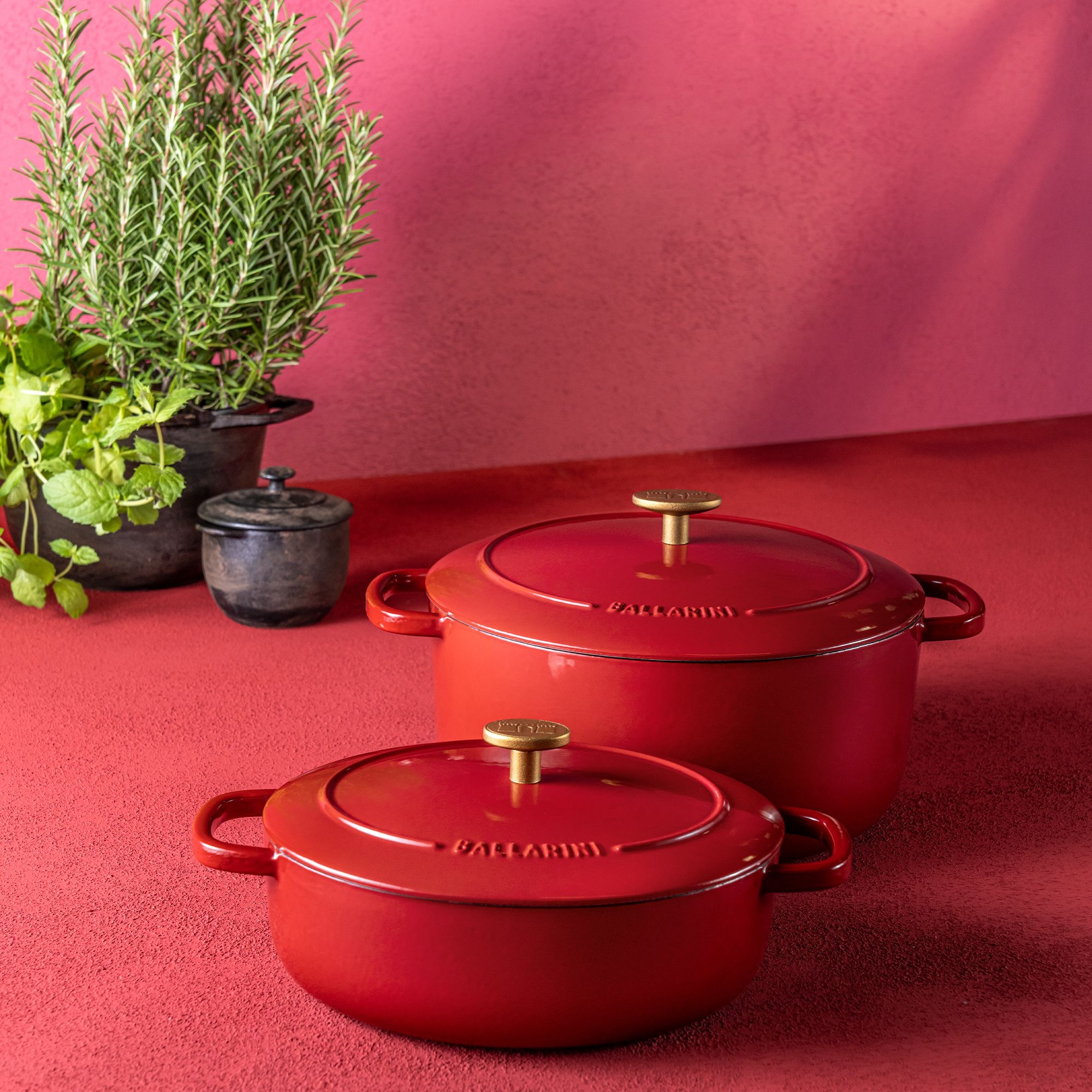 BALLARINI - Cocotte | Bellamonte | round | 20 cm | Red