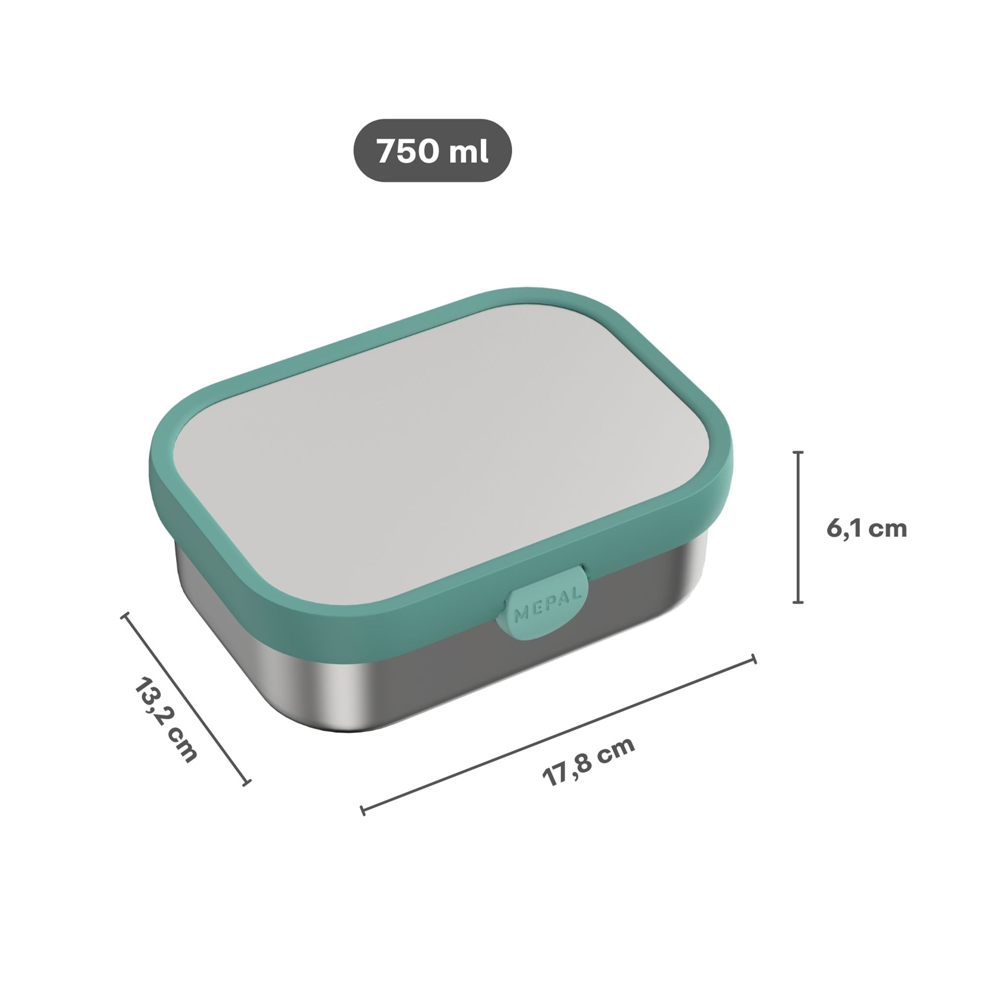 Mepal - Campus - Stainless Steel Lunchbox - cool blue