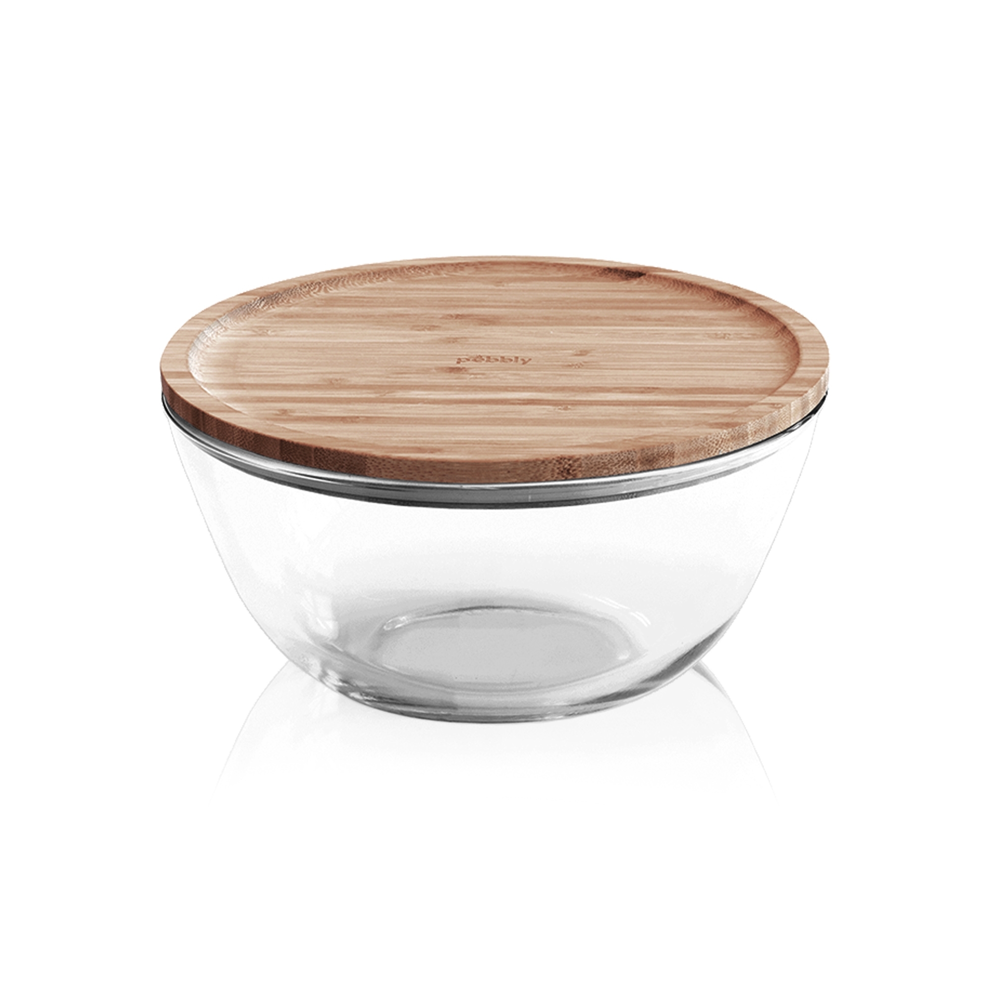 Pebbly - Glass bowl with bamboo lid - 770 ml Pebbly - Glass bowl with bamboo lid - 770 ml