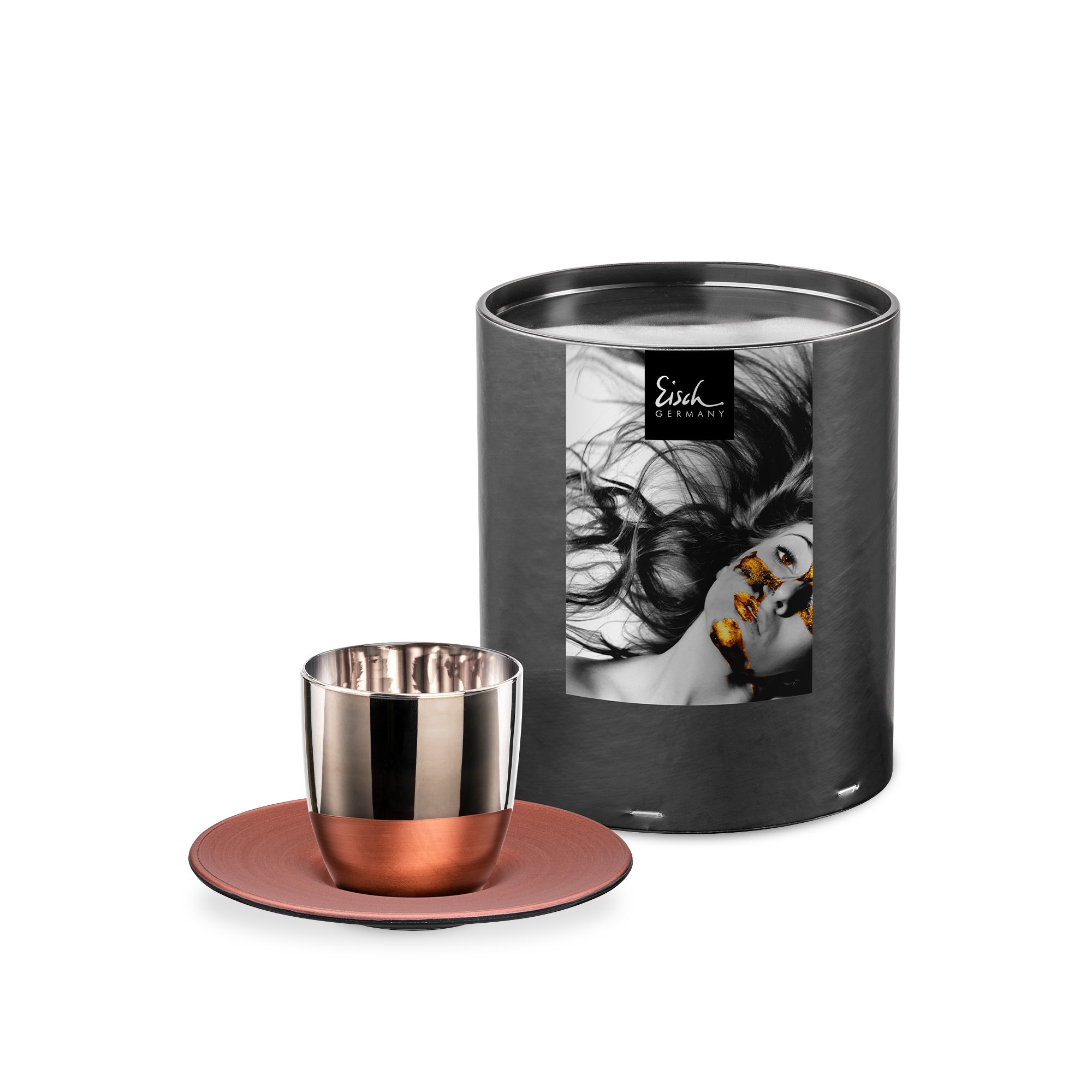 Eisch – COSMO COLLECT espresso set, platin/copper