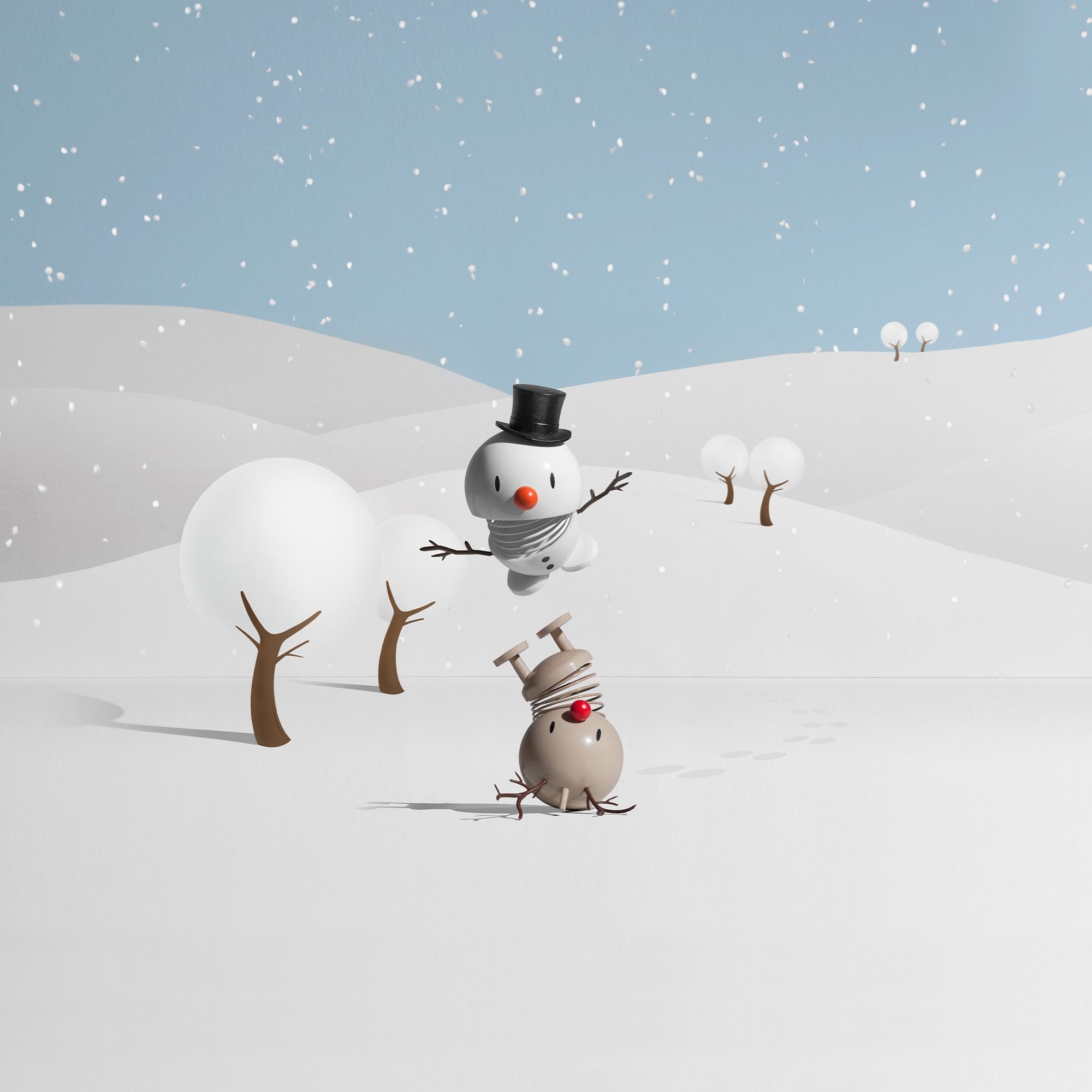 Hoptimist - Snowman - White - S