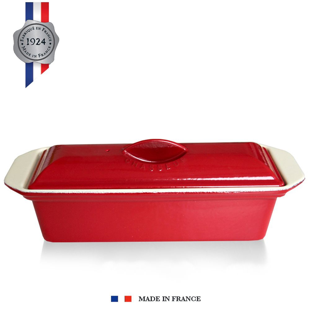Chasseur - Cast Iron Terrine 31,5 x 11 cm - Red/Cream