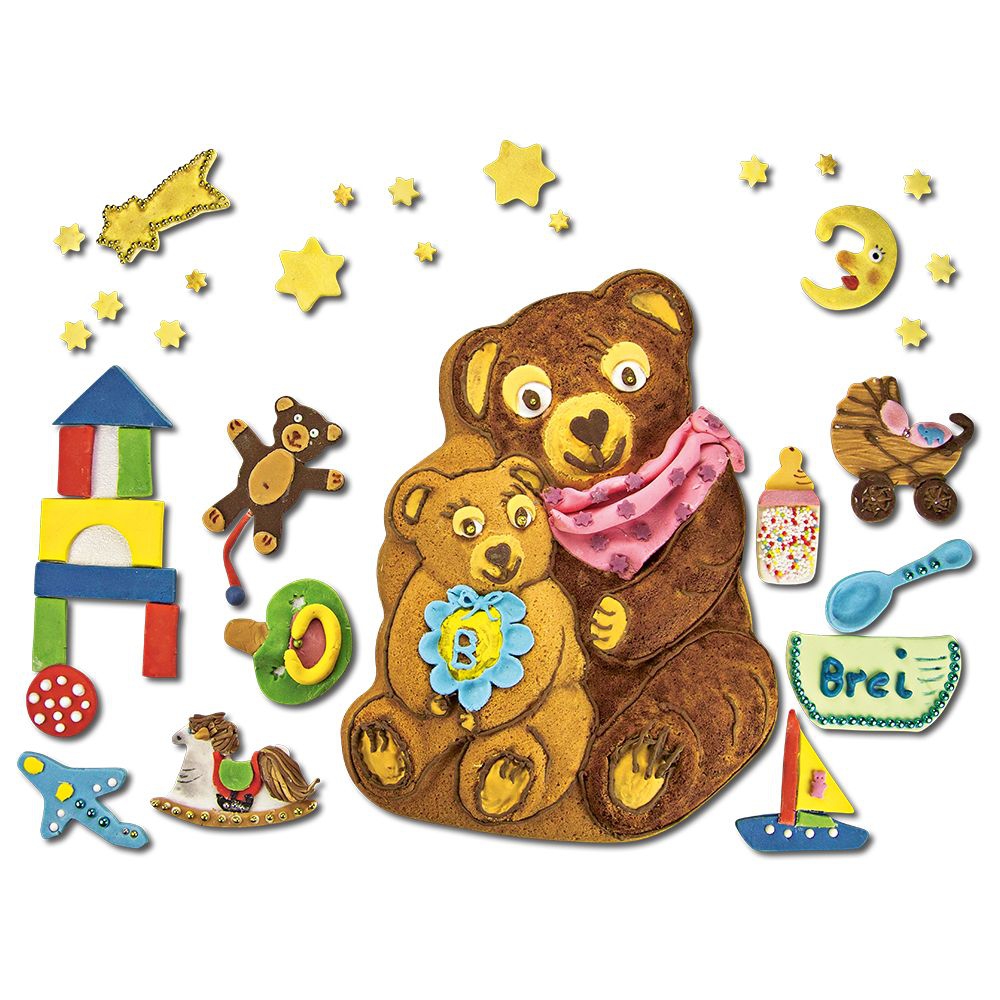 Städter - Kids Form - Lalelu mummy bear with baby - 8 x 11 x 3 cm - Mini - 2 Stück - 50 ml