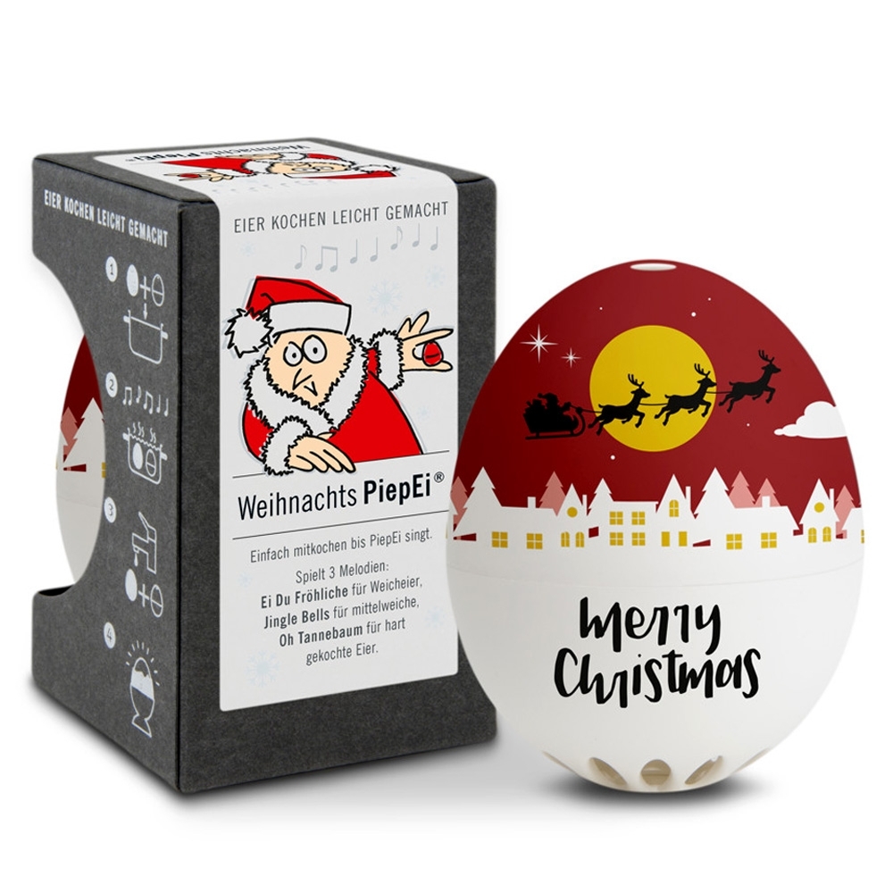 Weihnachts PiepEi Eieruhr im Weihnachtsdesign mit Box