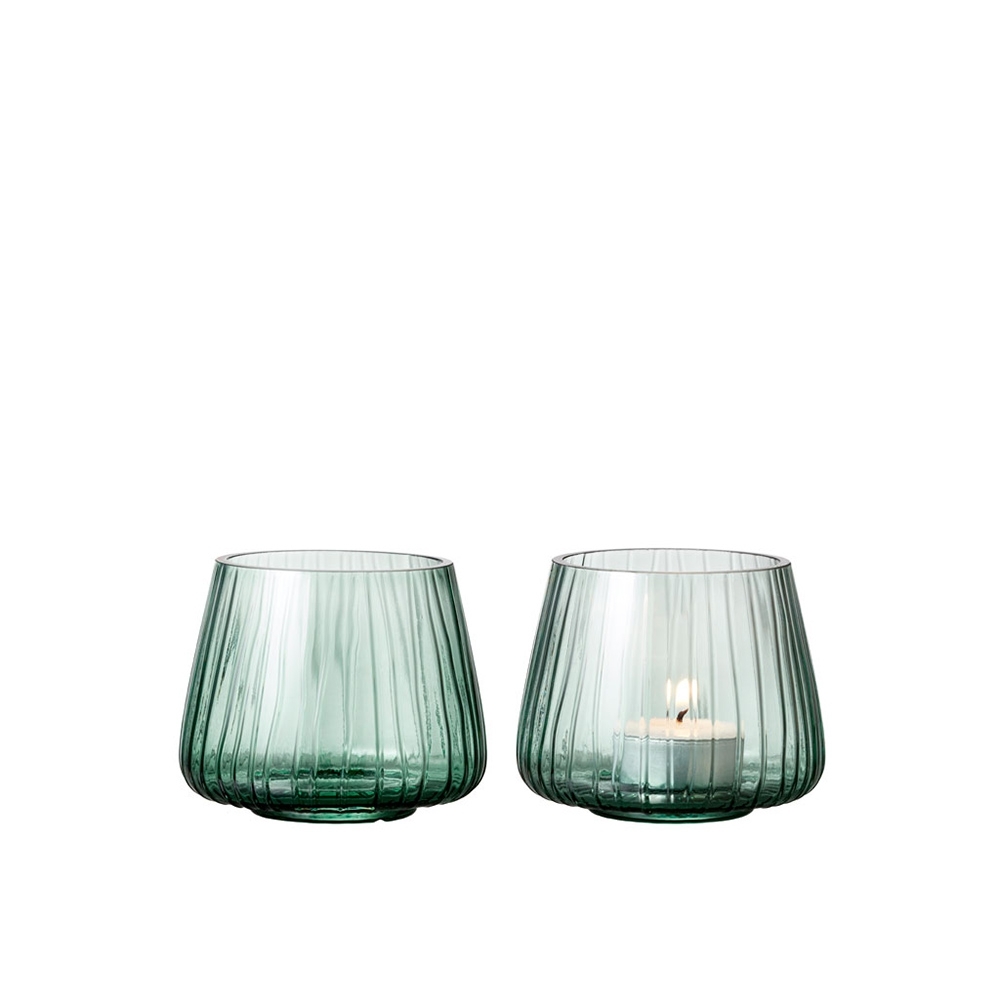 Bitz - Kusintha tealight holder - Set of 2 - green